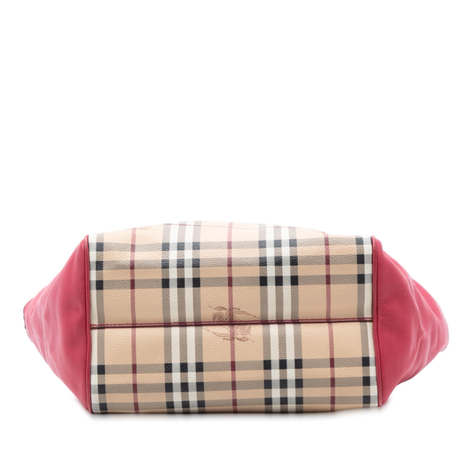 Burberry Burberry Small Leather Trimmed Haymarket Check Coated Canvas Canterbury Tote Size ONE SIZE - 3 Thumbnail