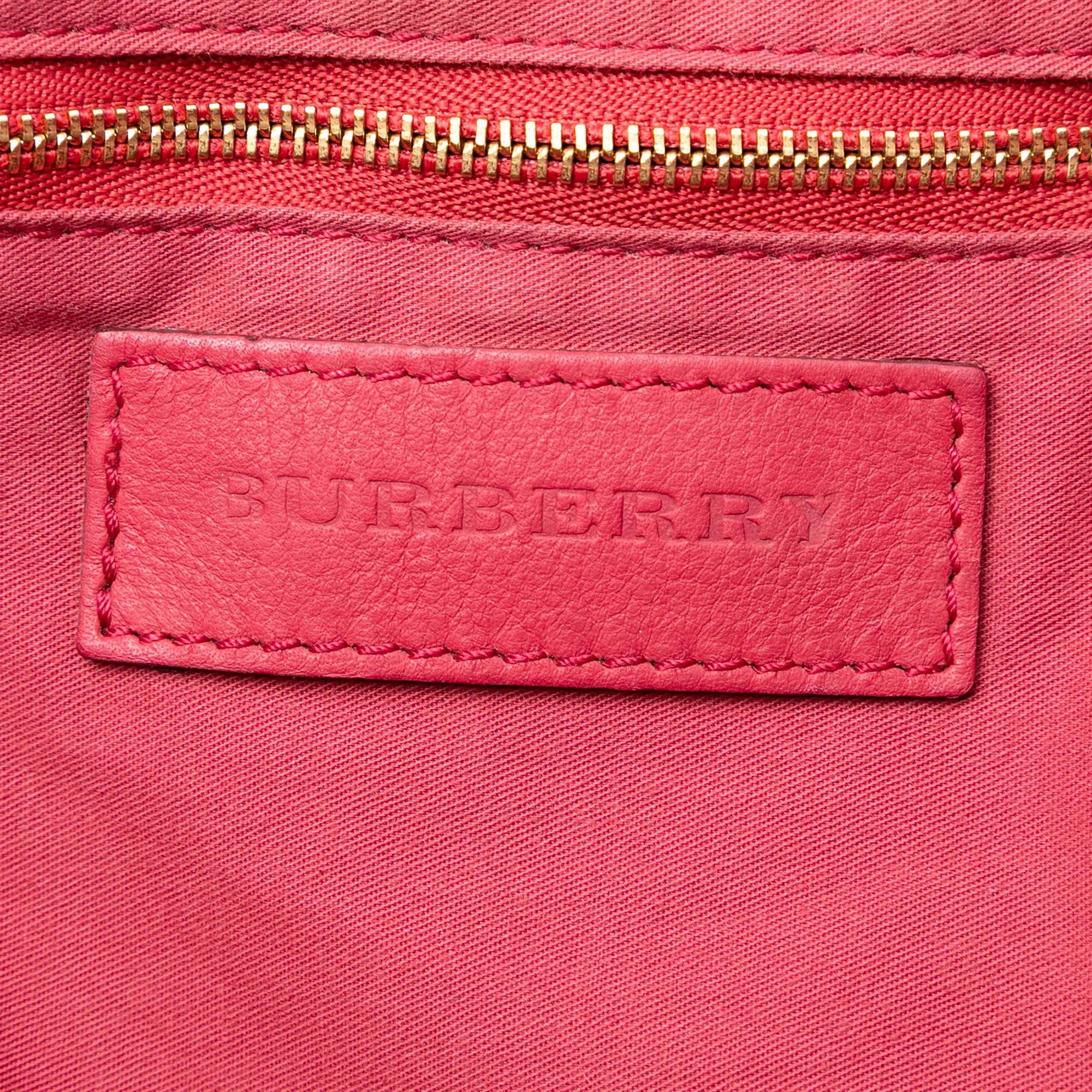 Burberry Burberry Small Leather Trimmed Haymarket Check Coated Canvas Canterbury Tote Size ONE SIZE - 5 Thumbnail