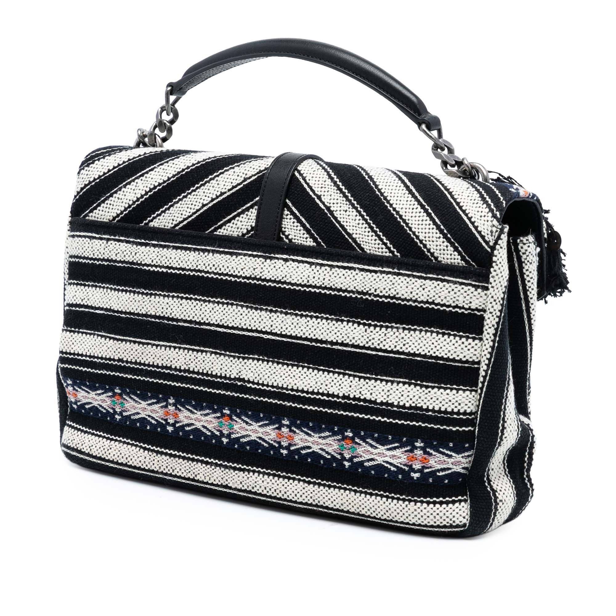 Yves Saint Laurent Yves Saint Laurent Large Chevron Berber Monogram College Satchel Size ONE SIZE - 2 Thumbnail