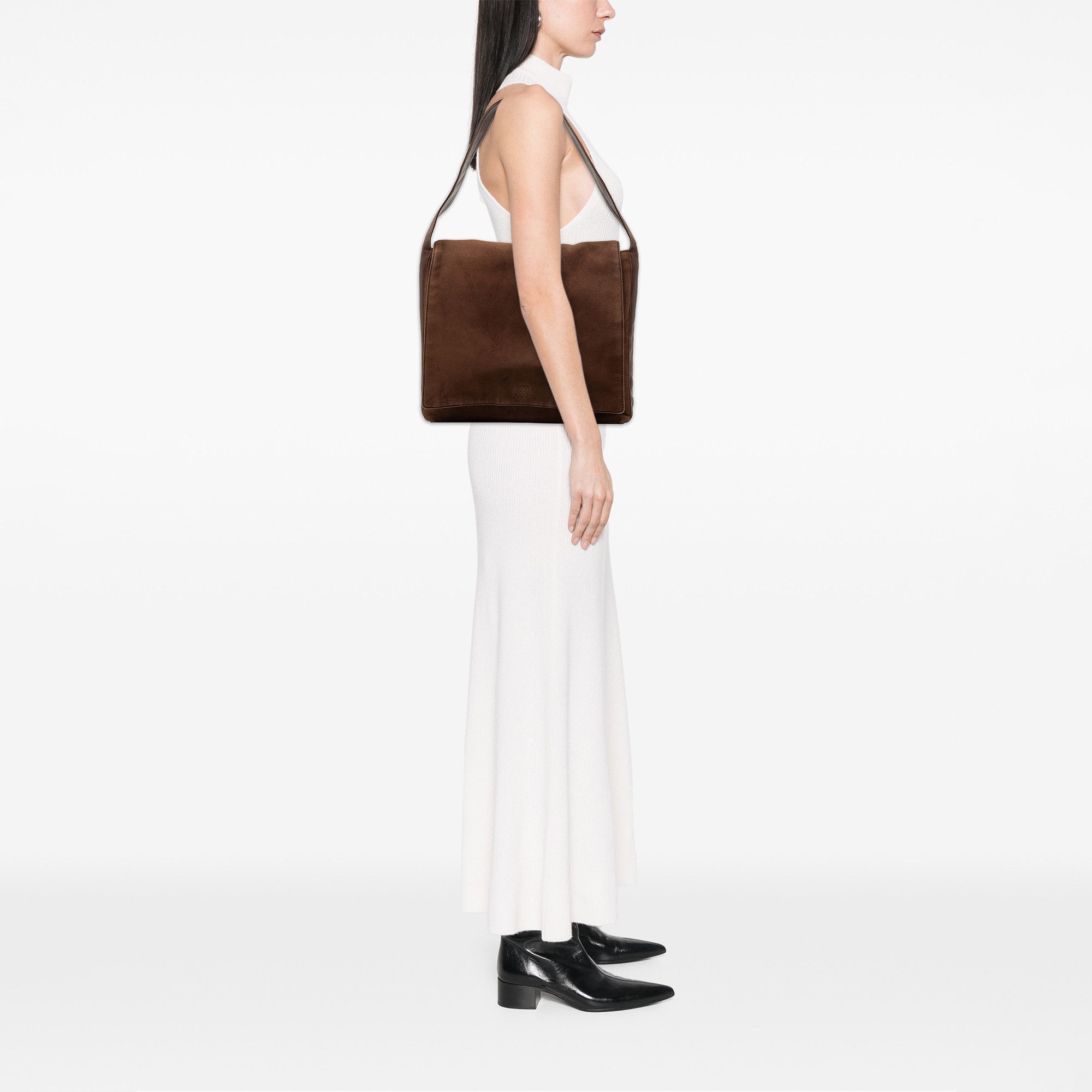 Loewe LOEWE Suede Anagram Flap Shoulder Bag Size ONE SIZE - 8 Thumbnail