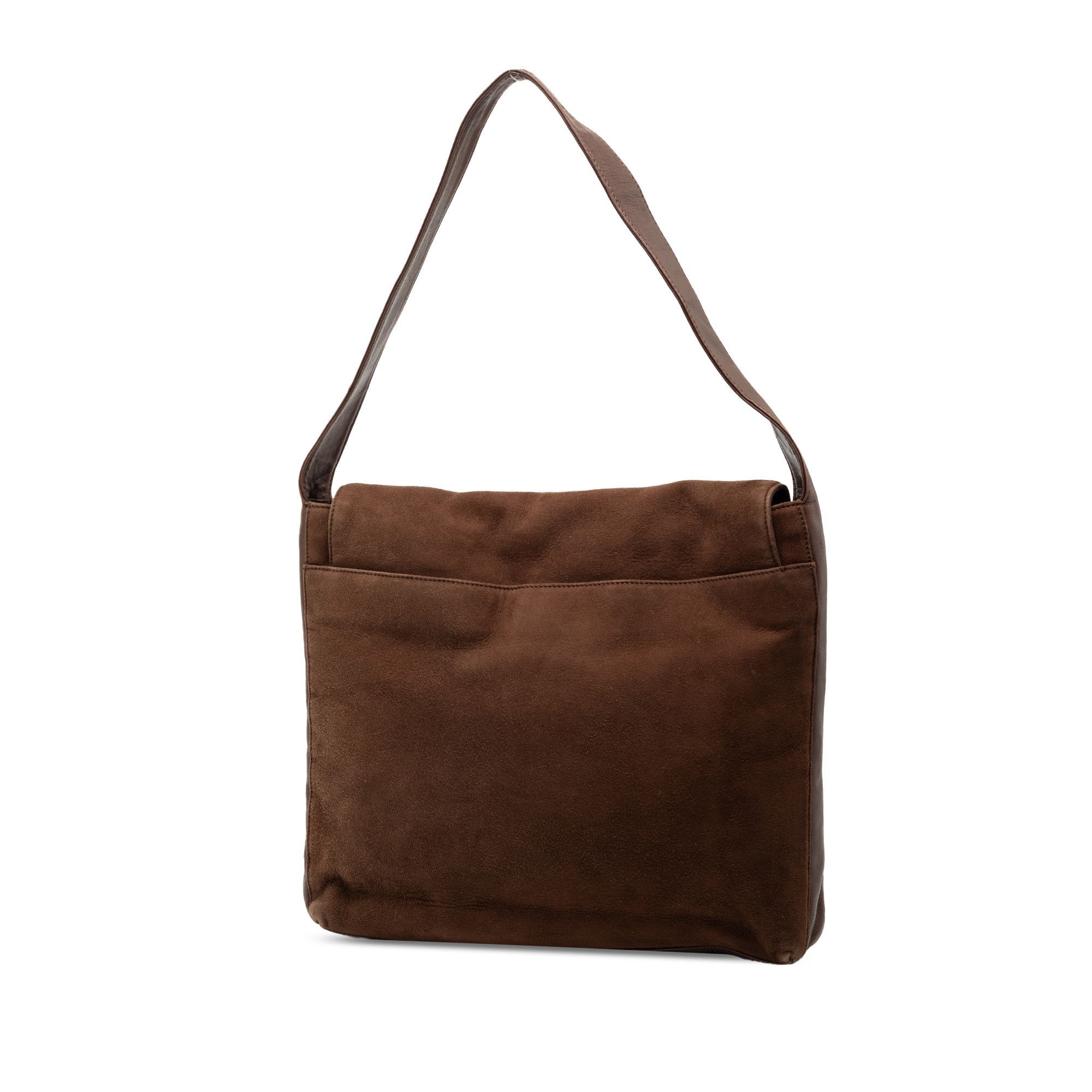 Loewe LOEWE Suede Anagram Flap Shoulder Bag Size ONE SIZE - 2 Thumbnail