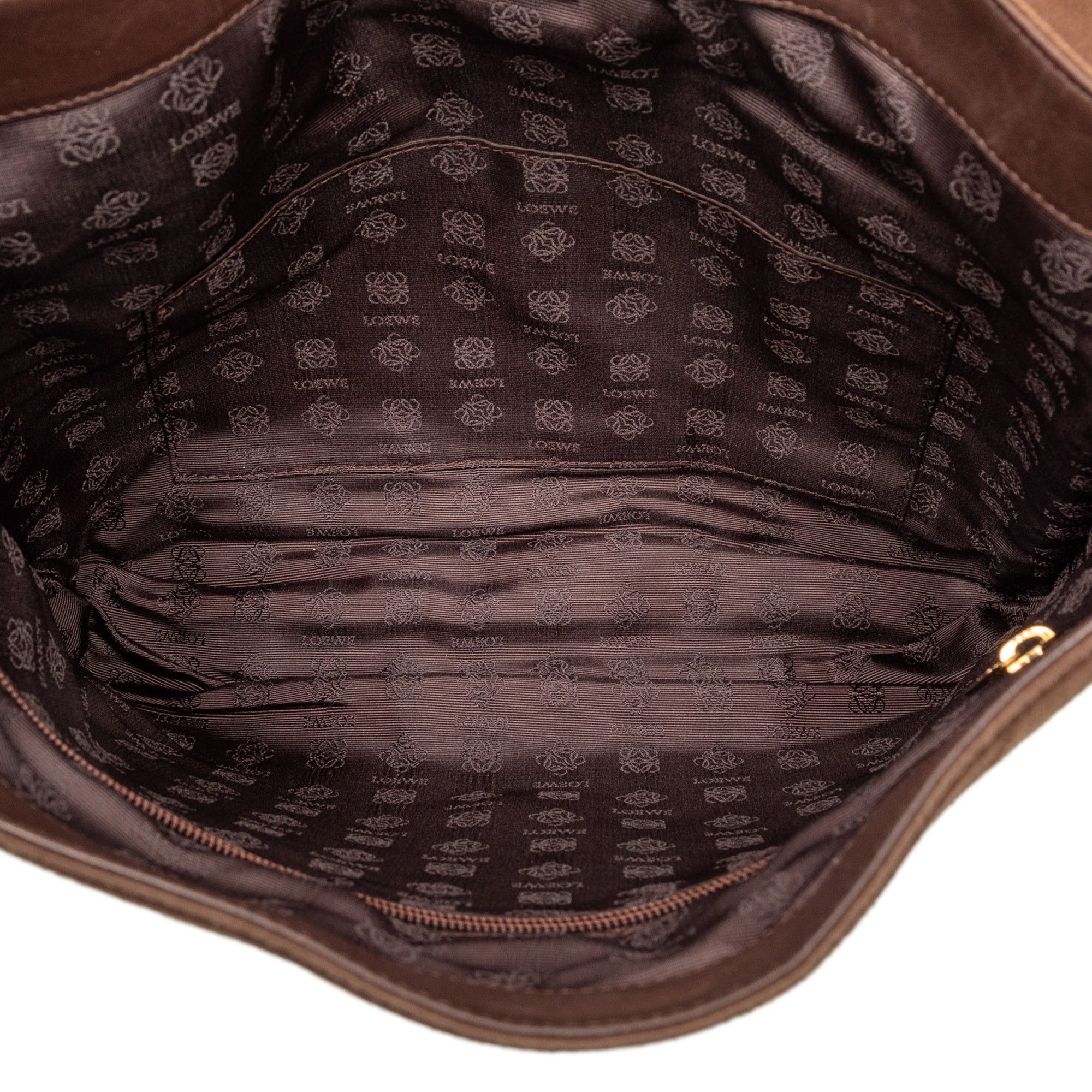 Loewe LOEWE Suede Anagram Flap Shoulder Bag Size ONE SIZE - 4 Thumbnail