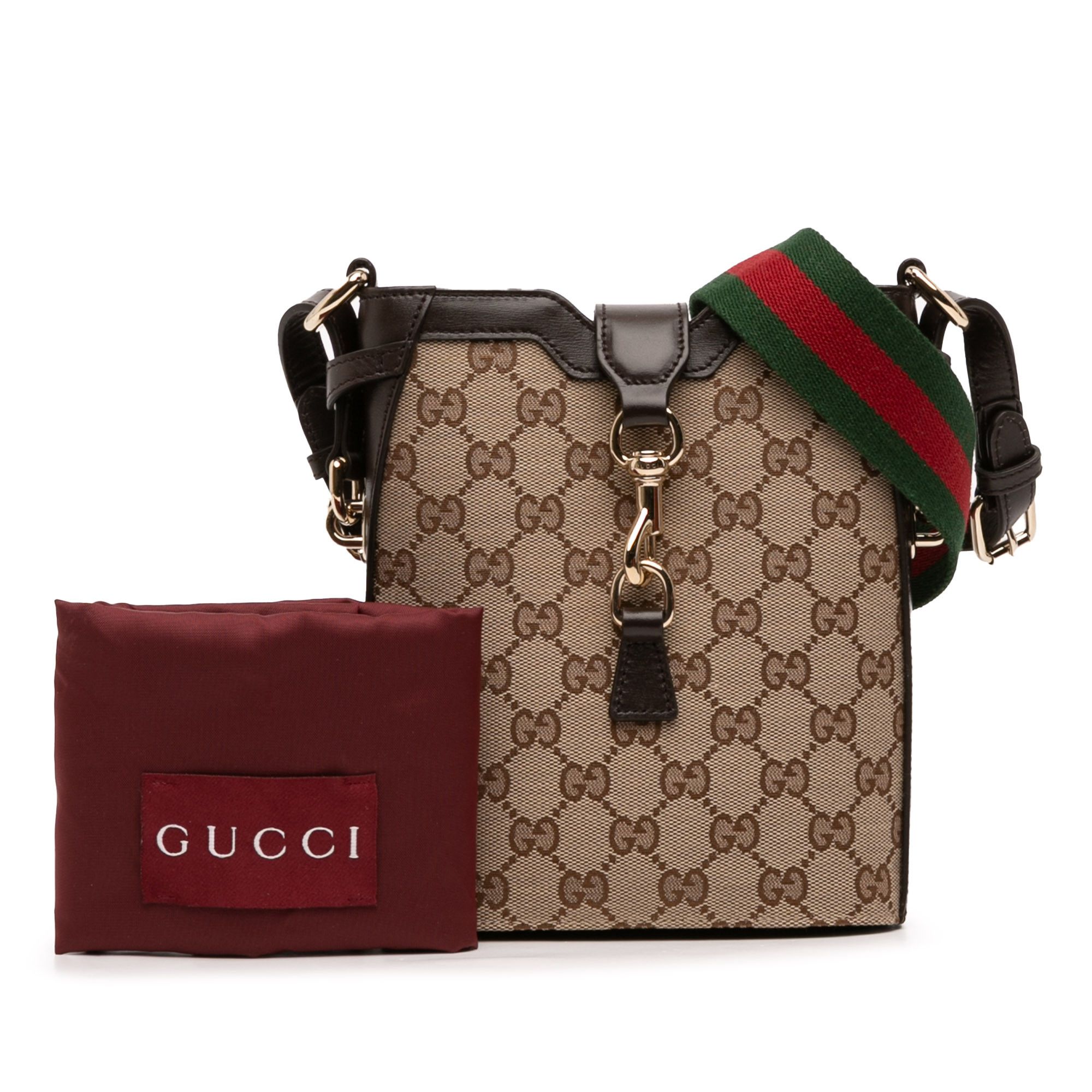 Gucci Gucci Mini GG Canvas Web Bucket Bag Size ONE SIZE - 12 Thumbnail