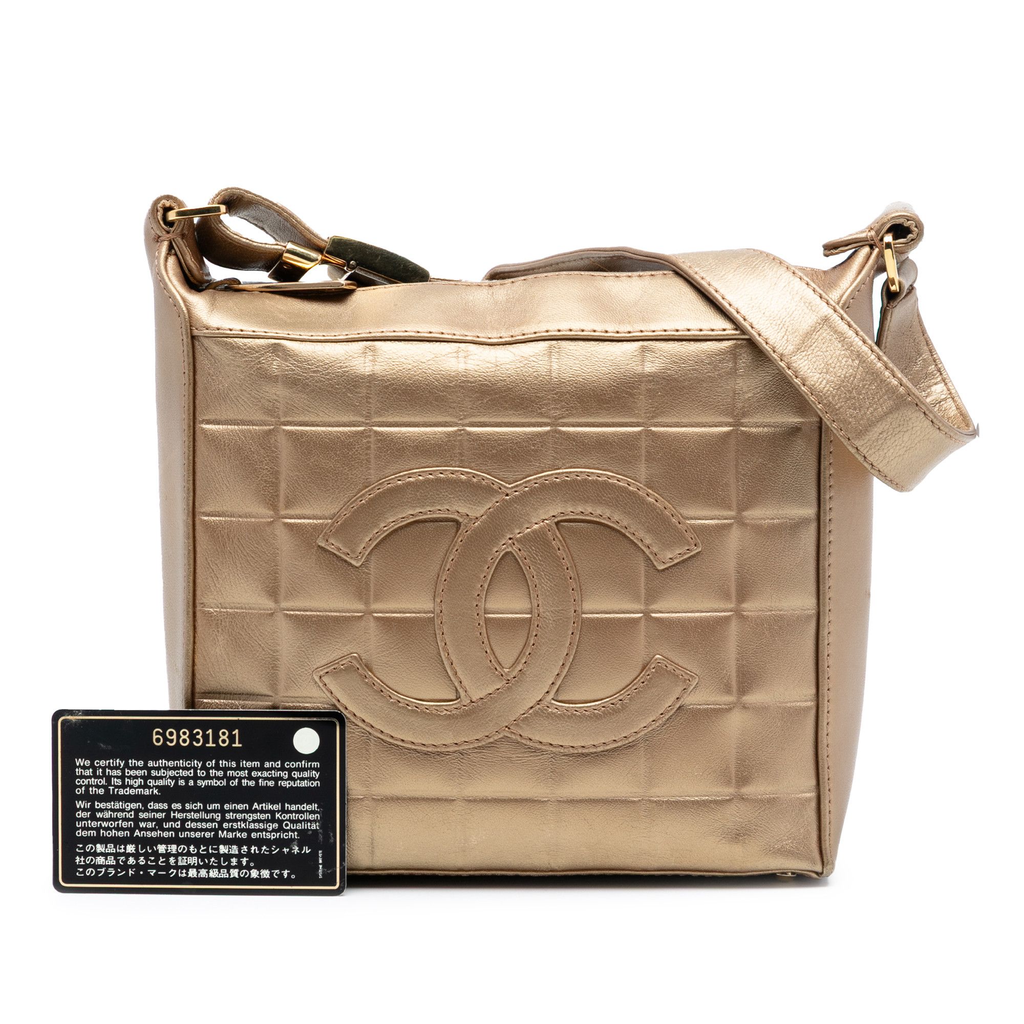 Chanel Chanel CC Chocolate Bar Metallic Lambskin Shoulder Bag Size ONE SIZE - 8 Thumbnail