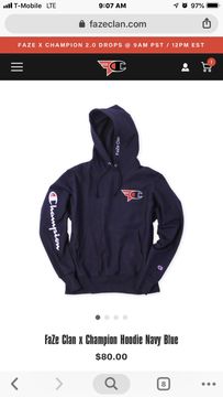 Faze champion hot sale hoodie restock