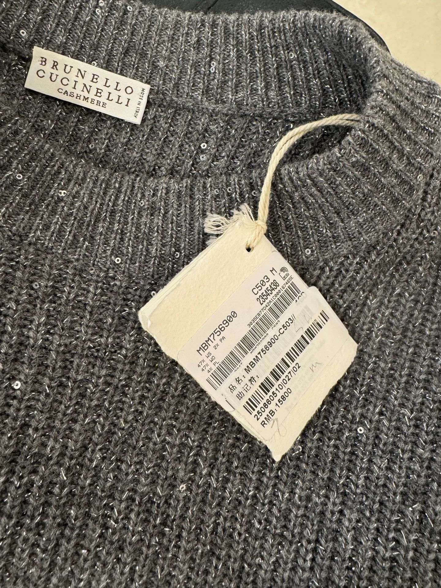 Brunello Cucinelli Brunello Cucinelli Gray Sweater M Size US M / EU 48-50 / 2 - 5 Thumbnail