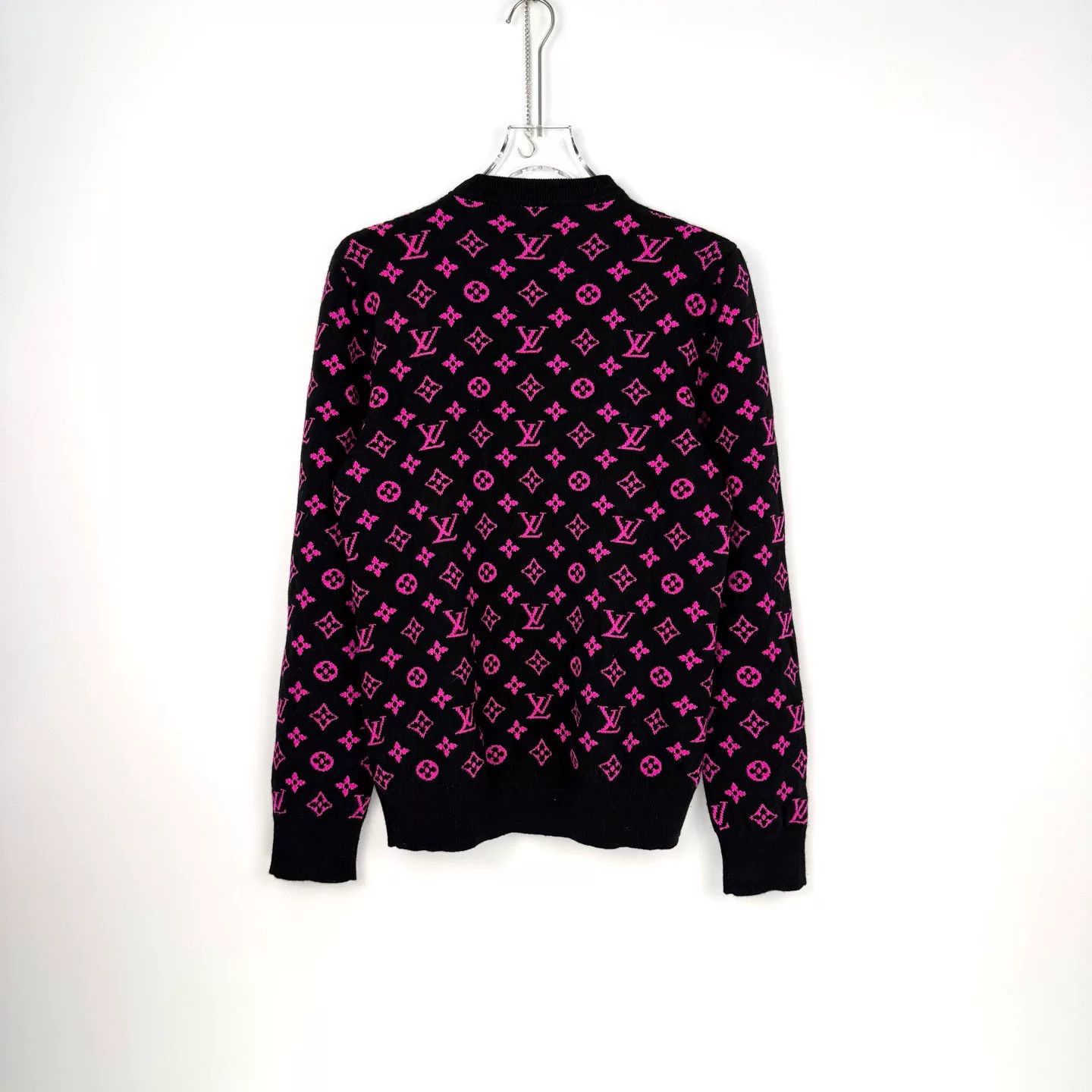 Louis Vuitton LV Black Pink Print Cashmere Sweater M Size US M / EU 48-50 / 2 - 4 Thumbnail
