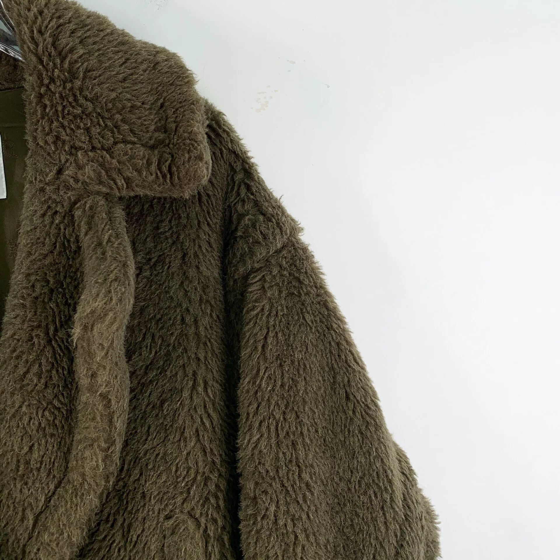 Max Mara maxmara green teddy wool double-breasted coat Size US XS / EU 42 / 0 - 3 Thumbnail
