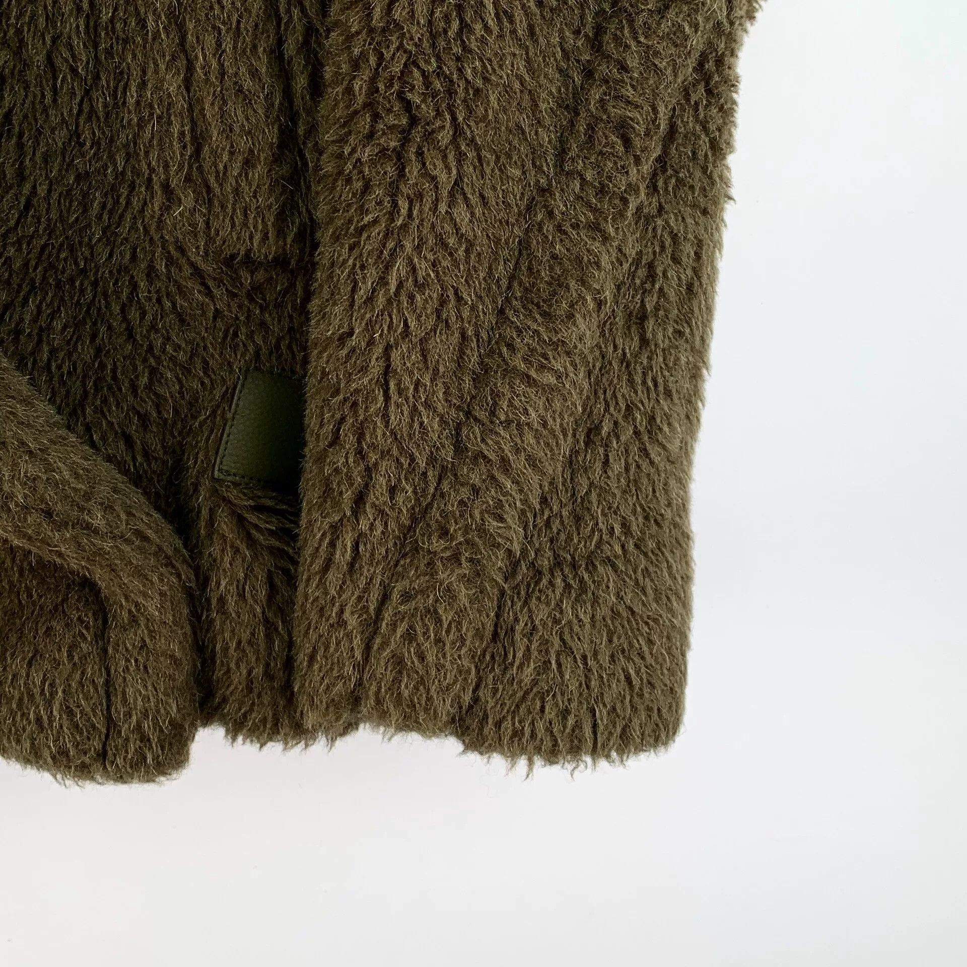 Max Mara maxmara green teddy wool double-breasted coat Size US XS / EU 42 / 0 - 4 Thumbnail