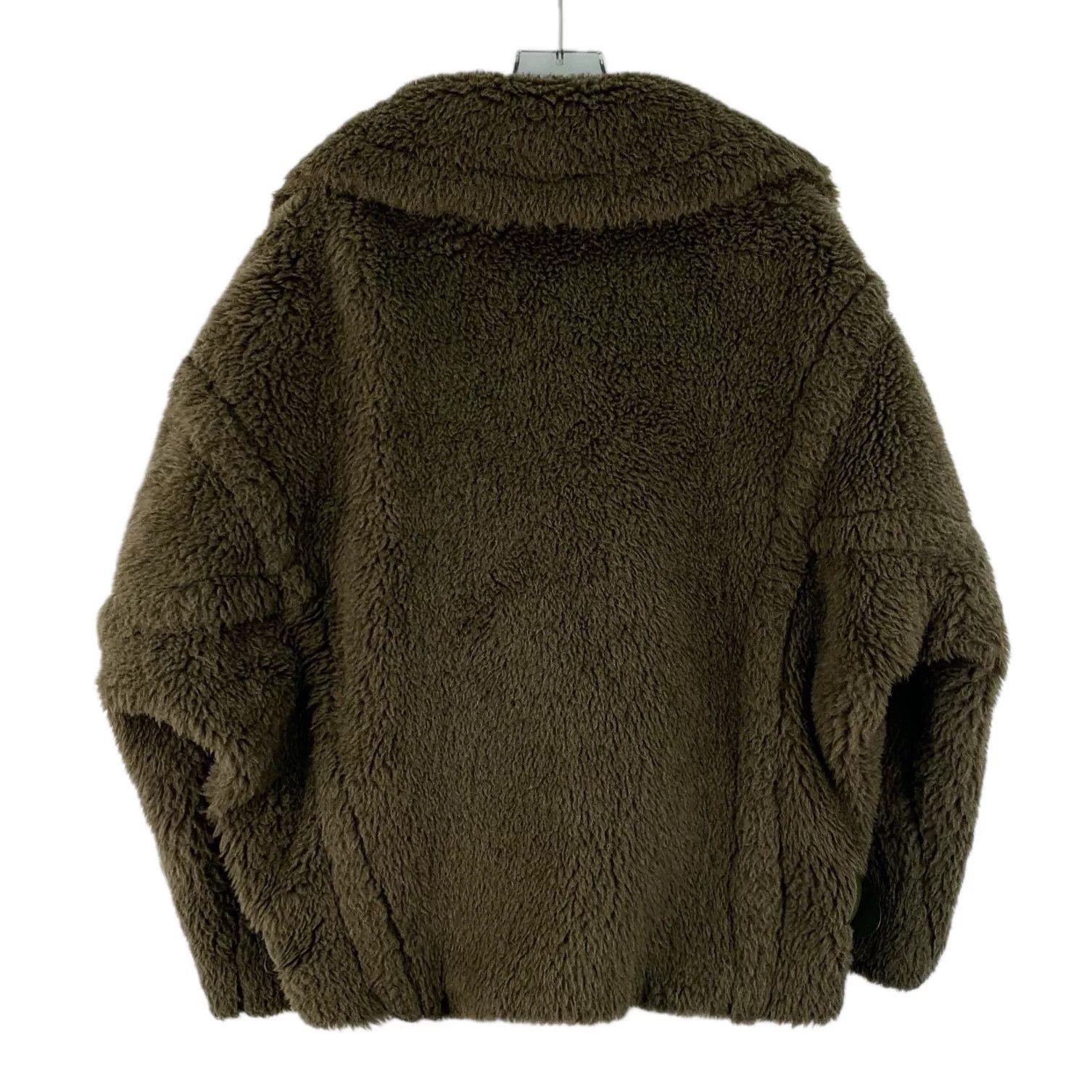 Max Mara maxmara green teddy wool double-breasted coat Size US XS / EU 42 / 0 - 2 Thumbnail