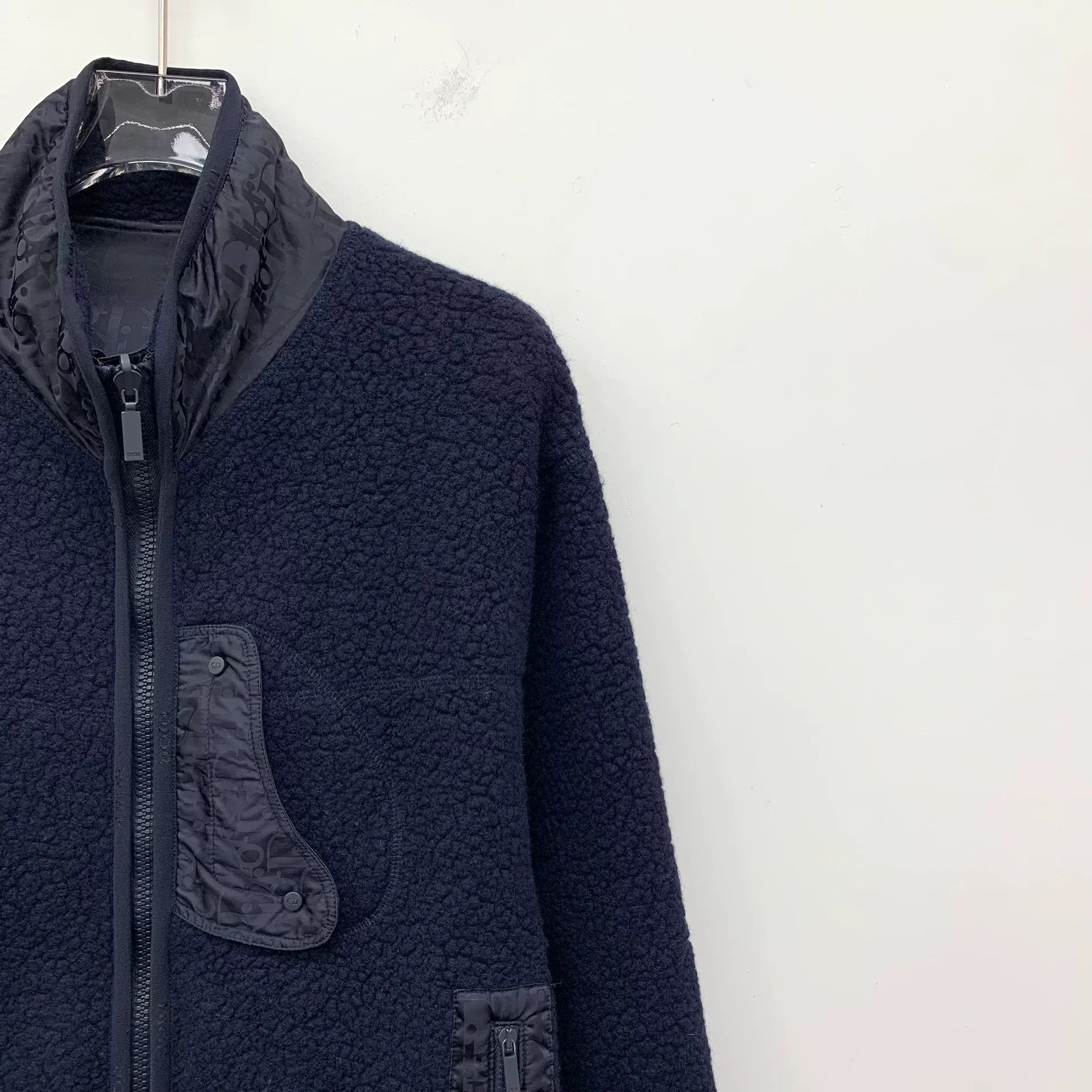 Dior dior navy logo printed wool jacket Size US S / EU 44-46 / 1 - 9 Thumbnail