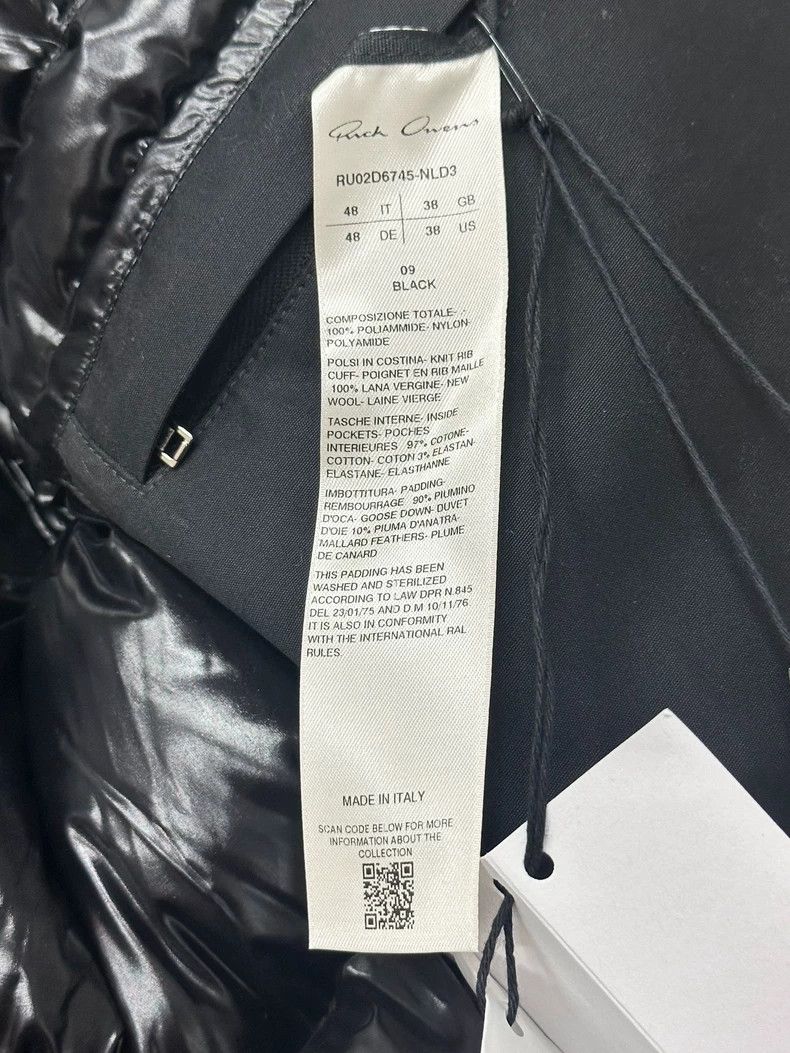Rick Owens Rick Owens 24FW Shiny Black Down Jacket Size US S / EU 44-46 / 1 - 6 Thumbnail