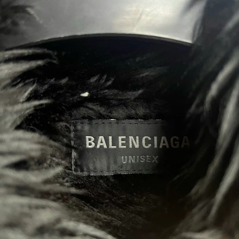Balenciaga Balenciaga Black Fur Collar Denim Jacket Size US XS / EU 42 / 0 - 4 Thumbnail
