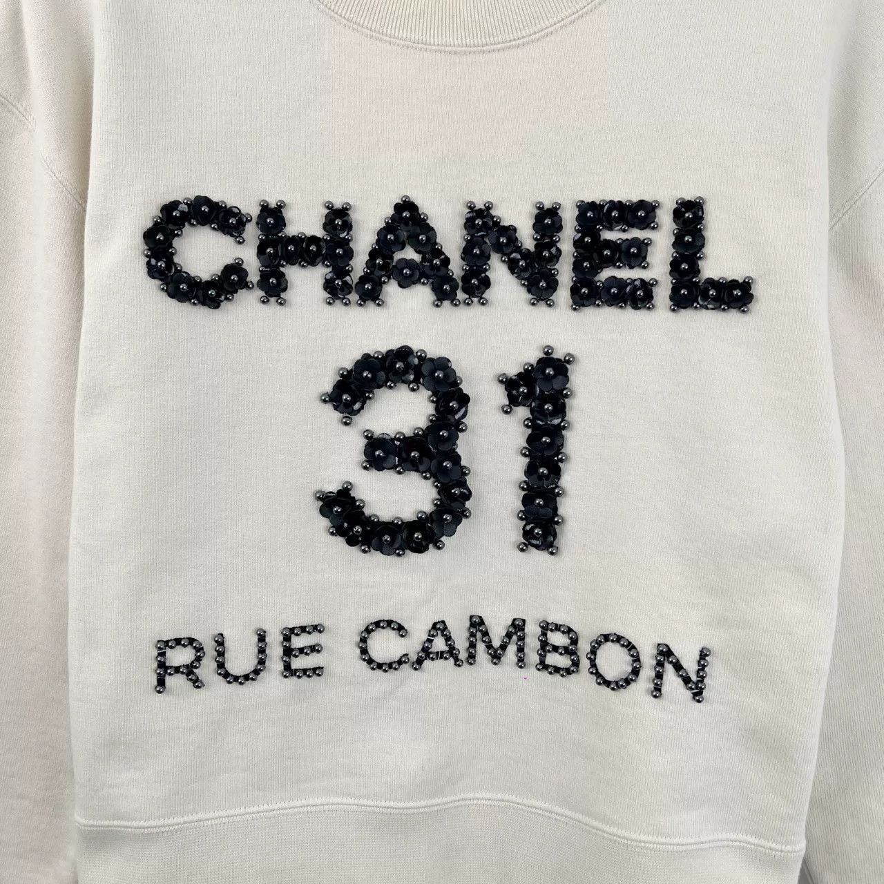 Chanel Chanel Beaded Camellia Letter Sweatshirt Size US XS / EU 42 / 0 - 4 Thumbnail