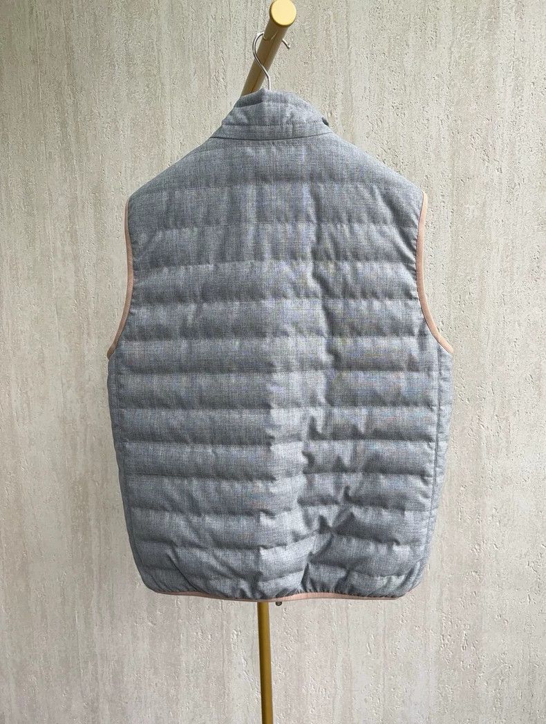 Brunello Cucinelli Brunello Cucinelli Gray Down Vest Size US XS / EU 42 / 0 - 4 Thumbnail