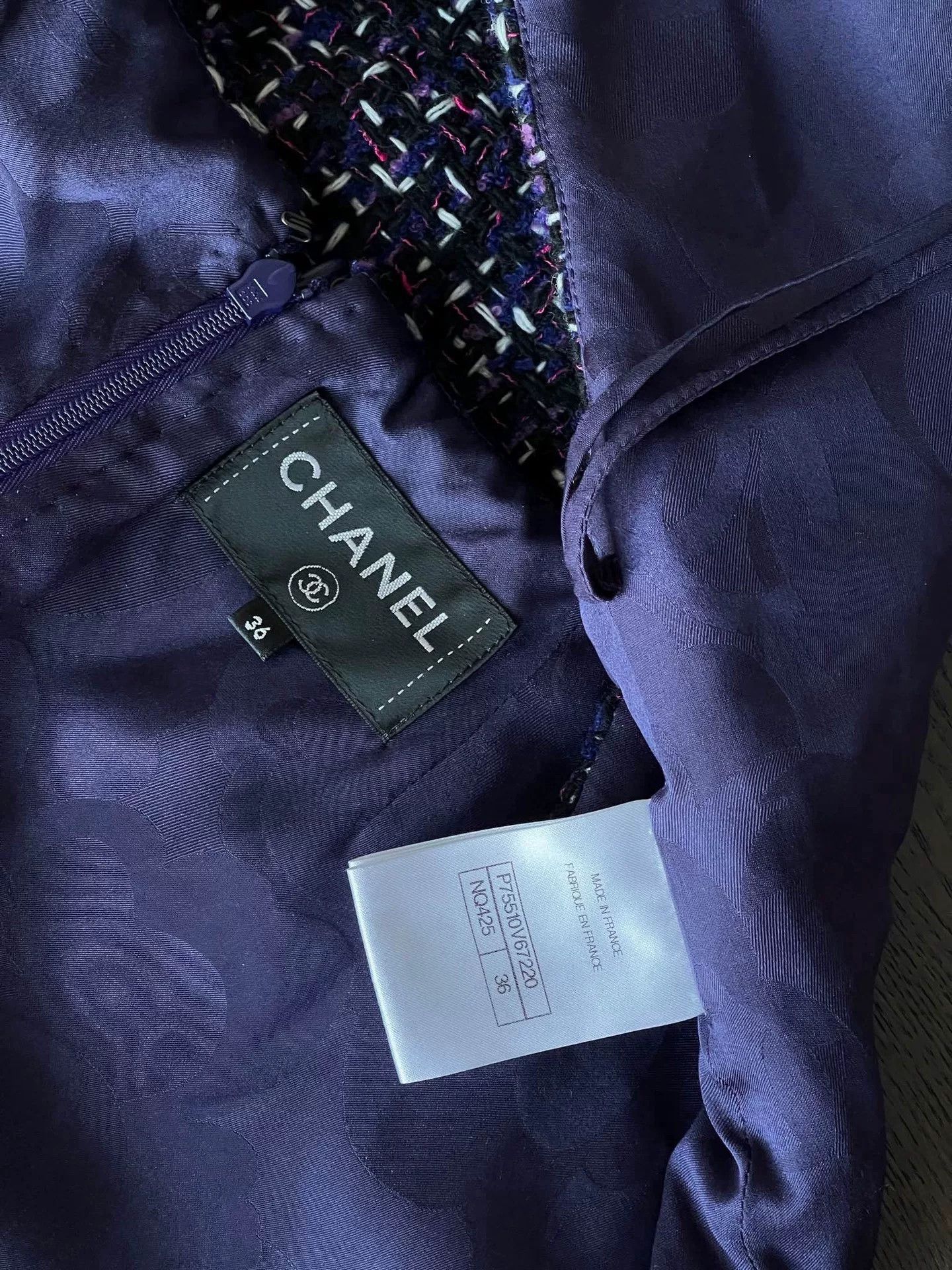 Chanel Chanel 2023 Fall Purple Overall Dress Size US 36 / EU 52 - 3 Thumbnail