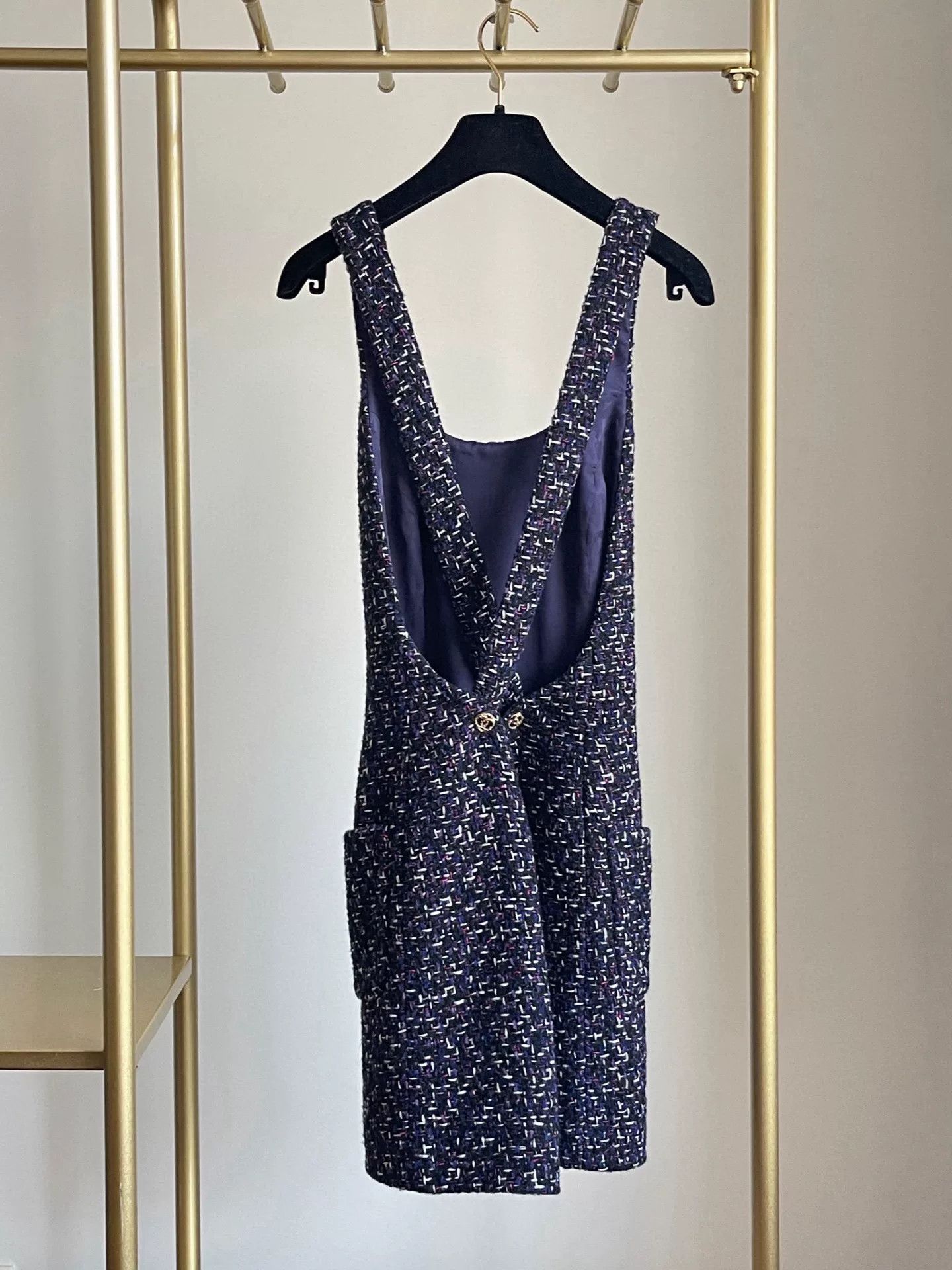 Chanel Chanel 2023 Fall Purple Overall Dress Size US 36 / EU 52 - 2 Thumbnail