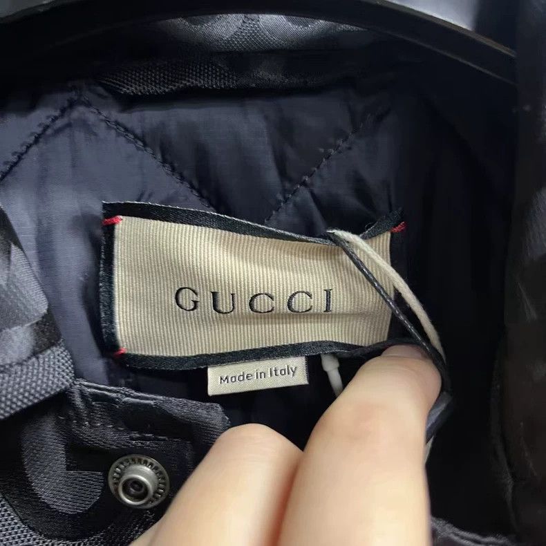 Gucci Gucci Black Logo Embroidered Elastic Jacket Size US M / EU 48-50 / 2 - 3 Thumbnail