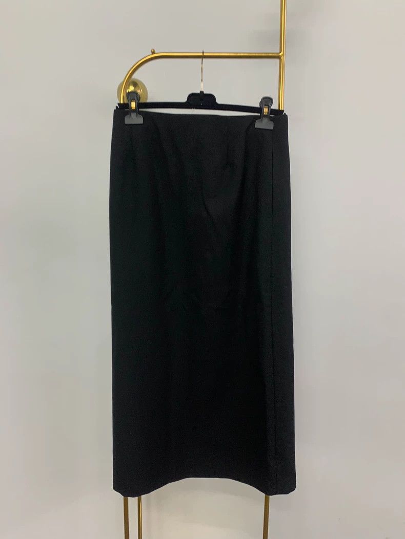The Row The Row Black Wool Split Hem Skirt Size US 36 / EU 52 - 3 Thumbnail