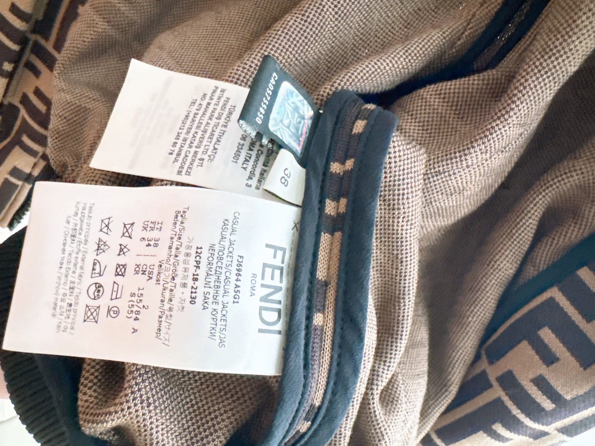 Fendi Fendi FF Logo Pile Sleeve Jacket Size US S / EU 44-46 / 1 - 7 Thumbnail