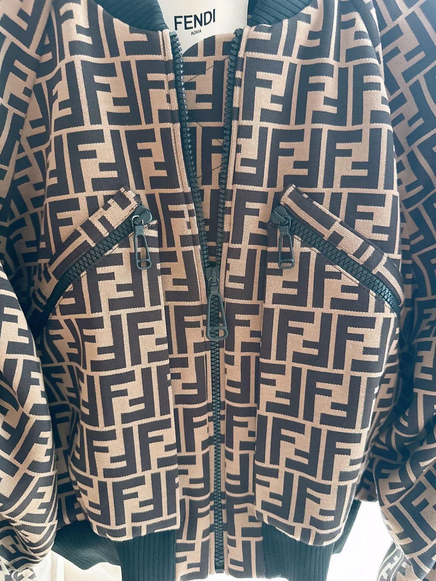 Fendi Fendi FF Logo Pile Sleeve Jacket Size US S / EU 44-46 / 1 - 5 Thumbnail