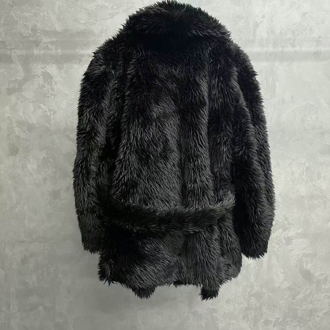 Balenciaga Balenciaga Black Fur Collar Coat Size US S / EU 44-46 / 1 - 2 Thumbnail