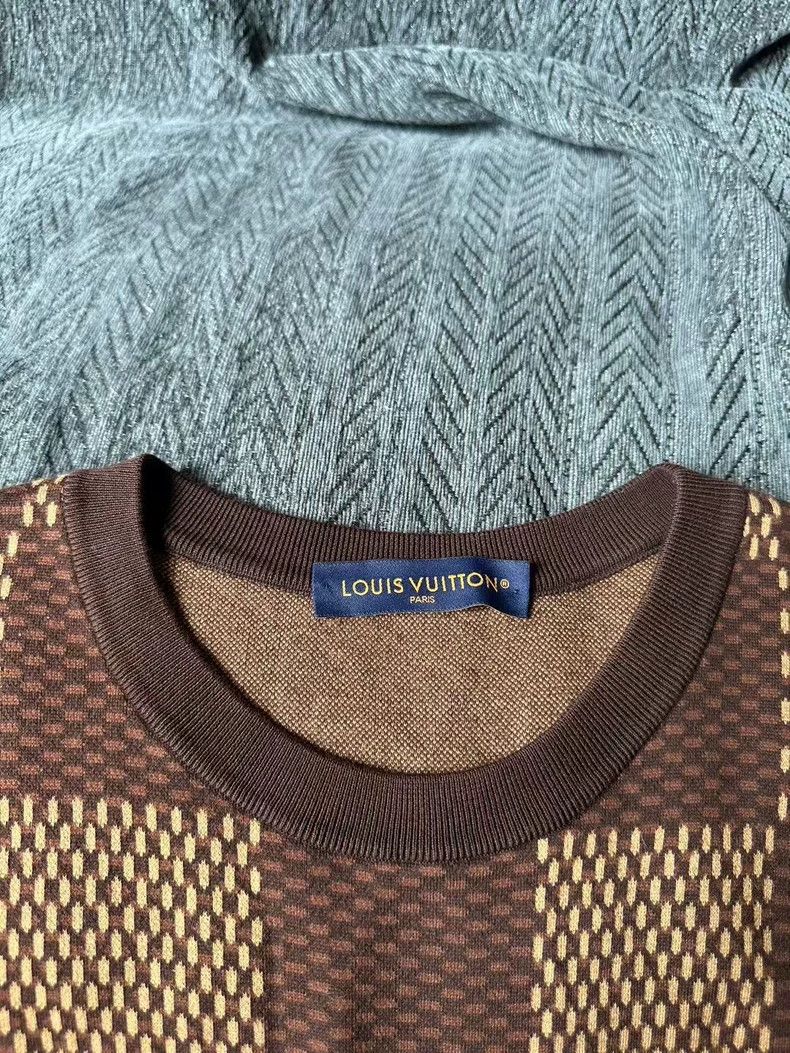 Louis Vuitton Louis Vuitton Brown Checkered Short Sleeve Top Size US L / EU 52-54 / 3 - 3 Thumbnail