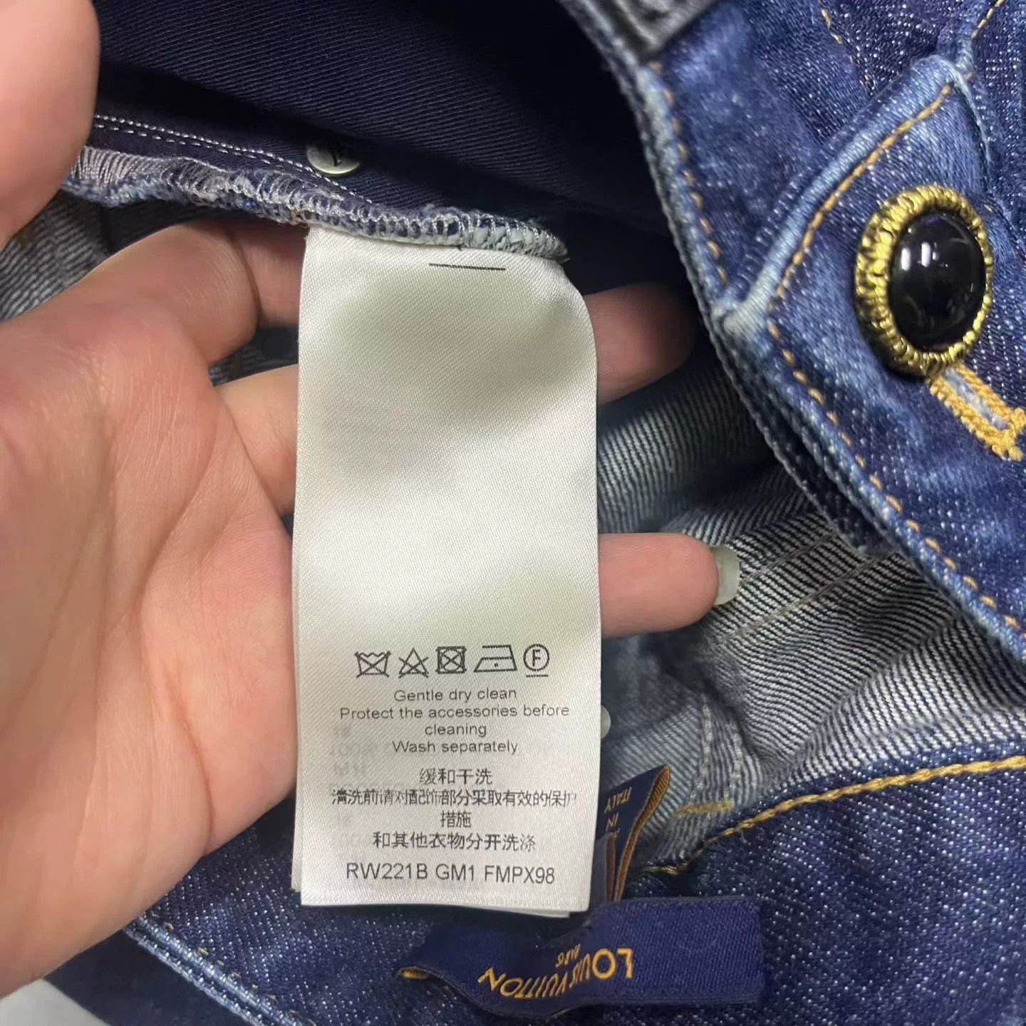 Louis Vuitton Louis Vuitton Blue Monogram Straight Jeans Size US 36 / EU 52 - 4 Thumbnail
