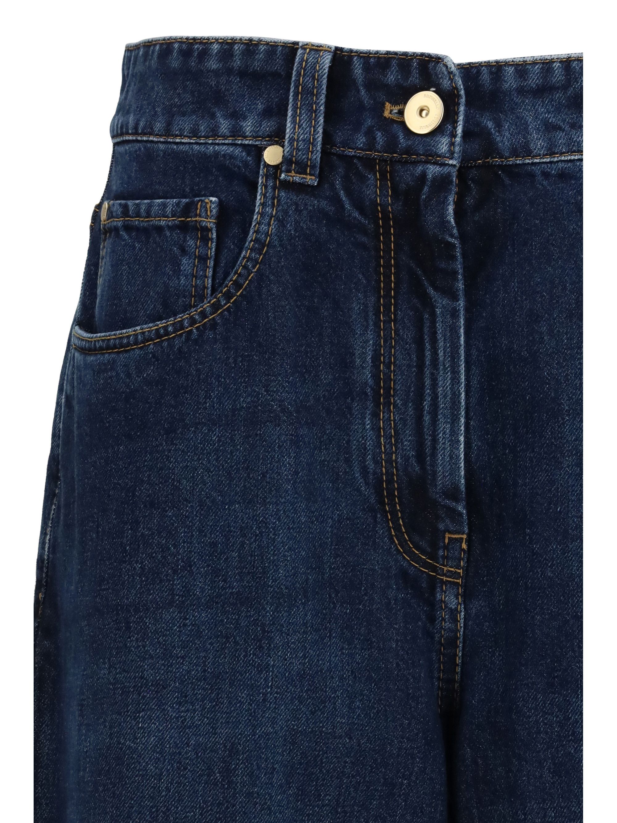 Brunello Cucinelli Barrel-leg Jeans Size 30" / US 8 / IT 44 - 3 Thumbnail