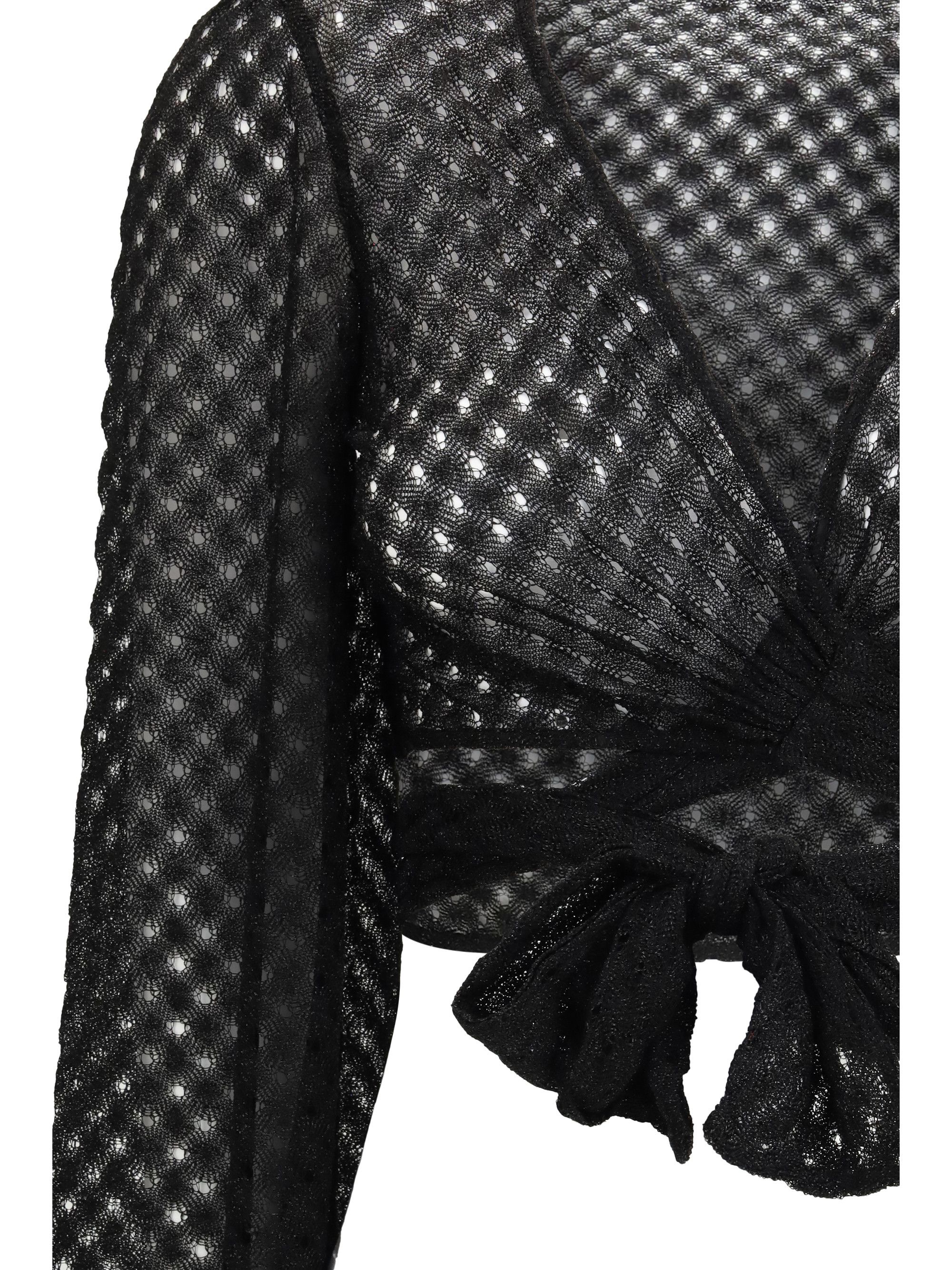 Wrap Top in lamé viscose