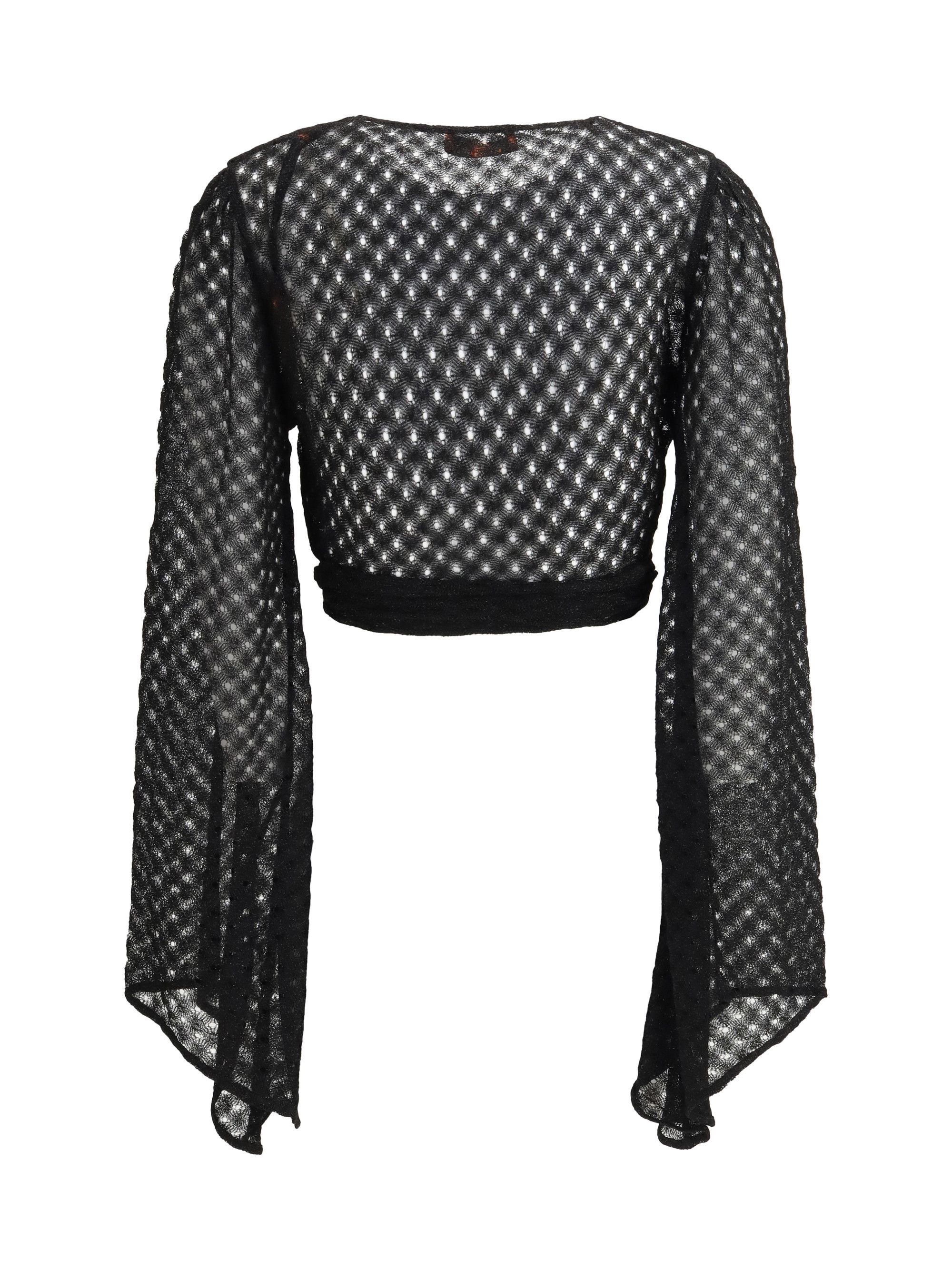 Wrap Top in lamé viscose