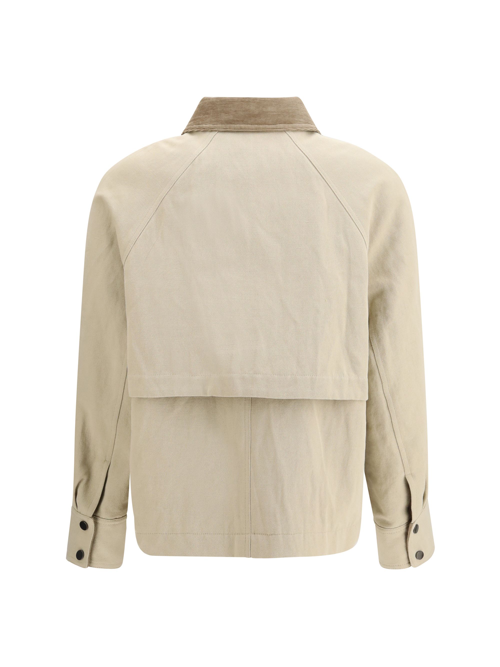 Brunello Cucinelli Cotton-linen canvas Jacket Size M / US 6-8 / IT 42-44 - 2 Thumbnail