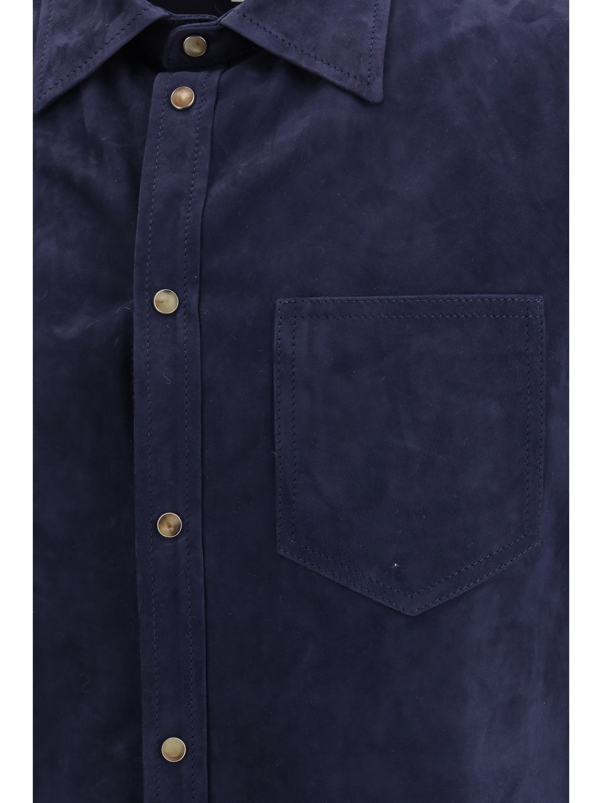 Brunello Cucinelli Suede Shirt Size US L / EU 52-54 / 3 - 3 Thumbnail
