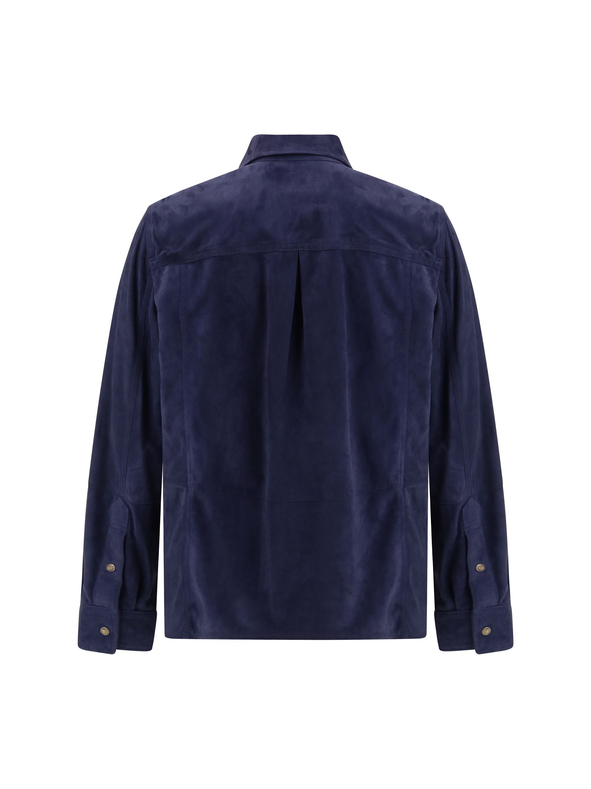 Brunello Cucinelli Suede Shirt Size US L / EU 52-54 / 3 - 2 Thumbnail
