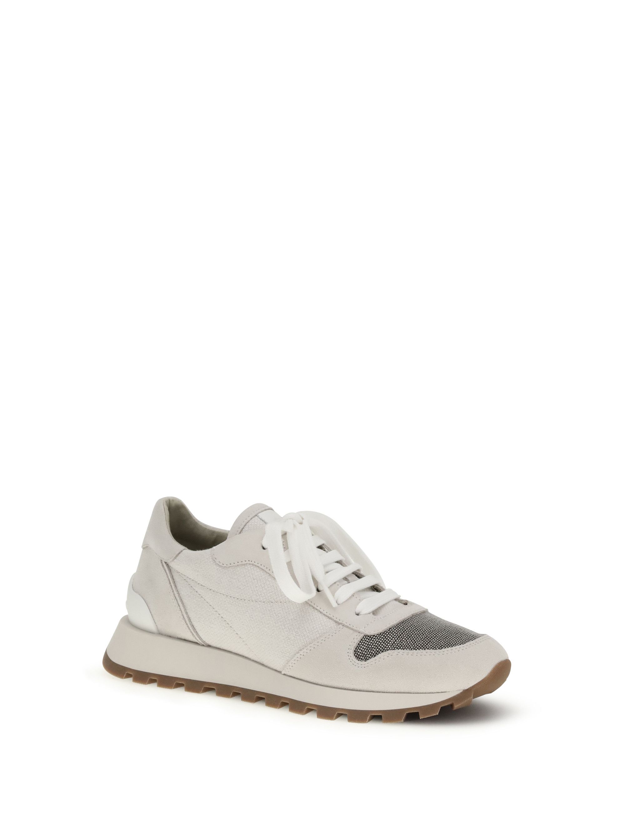 Brunello Cucinelli Precious Toe Sneakers in suede and techno fabric Size US 9 / IT 39 - 2 Thumbnail