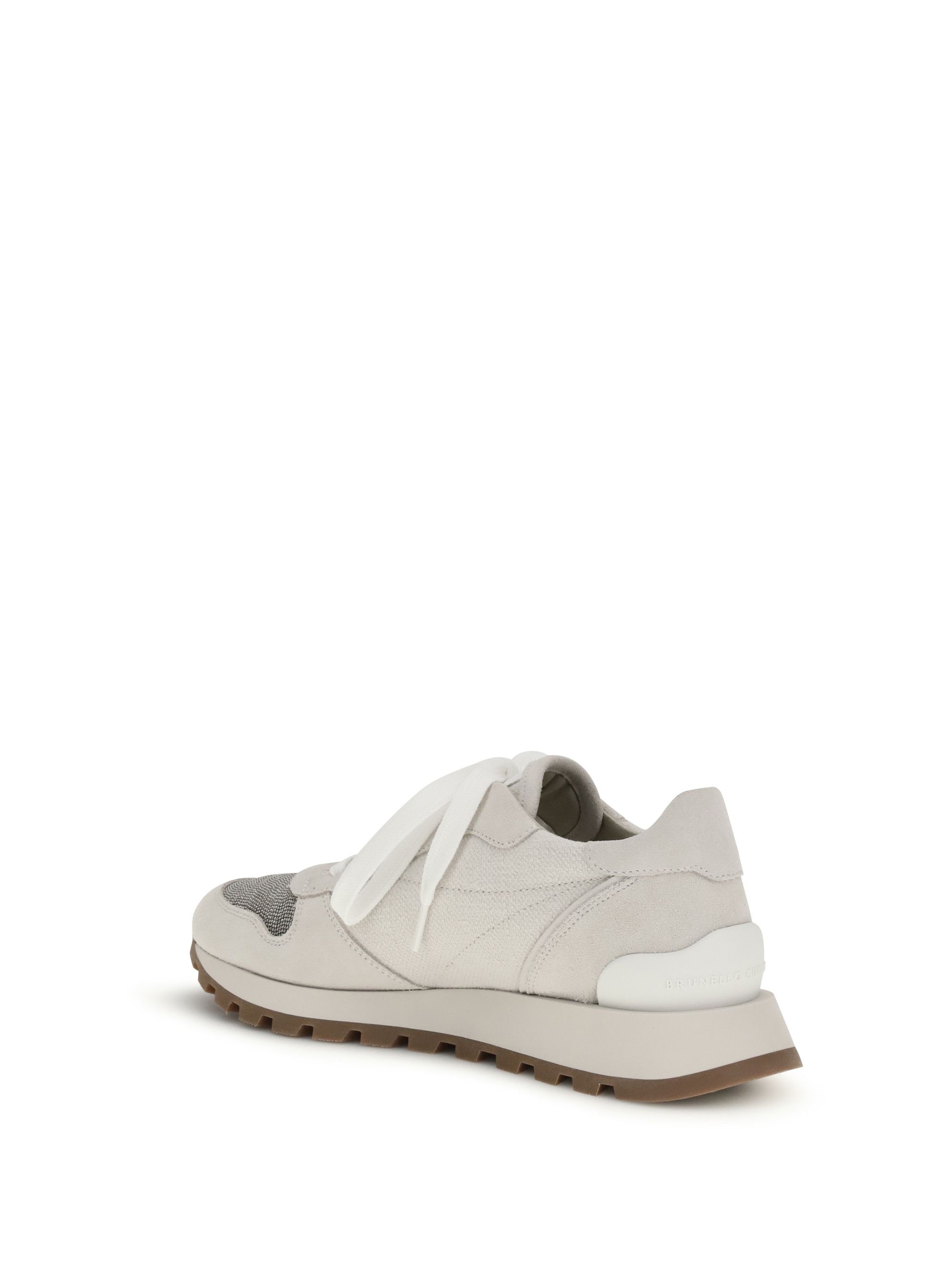 Brunello Cucinelli Precious Toe Sneakers in suede and techno fabric Size US 10 / IT 40 - 3 Thumbnail