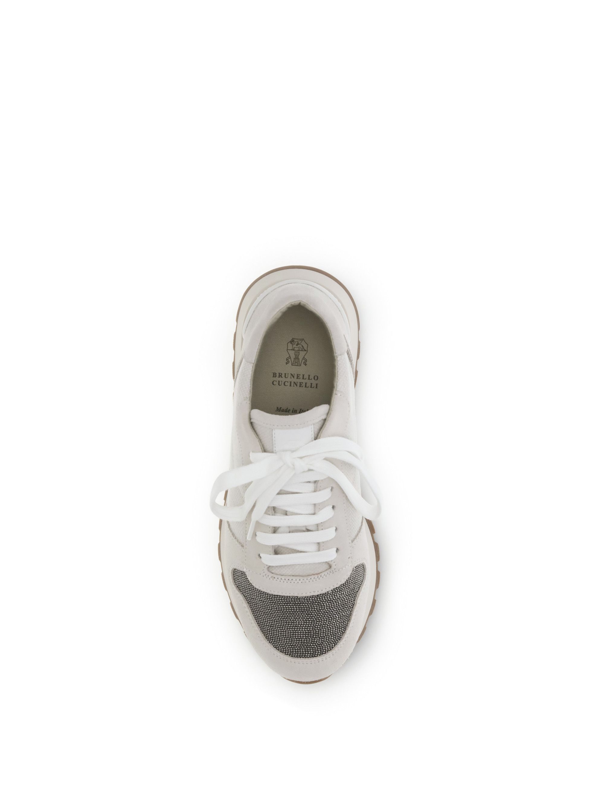 Brunello Cucinelli Precious Toe Sneakers in suede and techno fabric Size US 10 / IT 40 - 4 Thumbnail