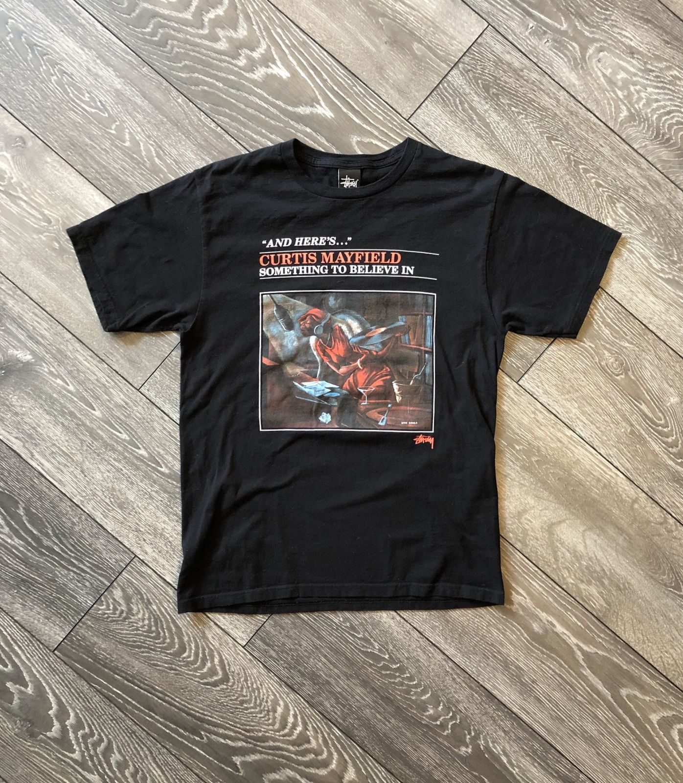 Stussy STUSSY CURTIS MAYFIELD T-SHIRT | Grailed 