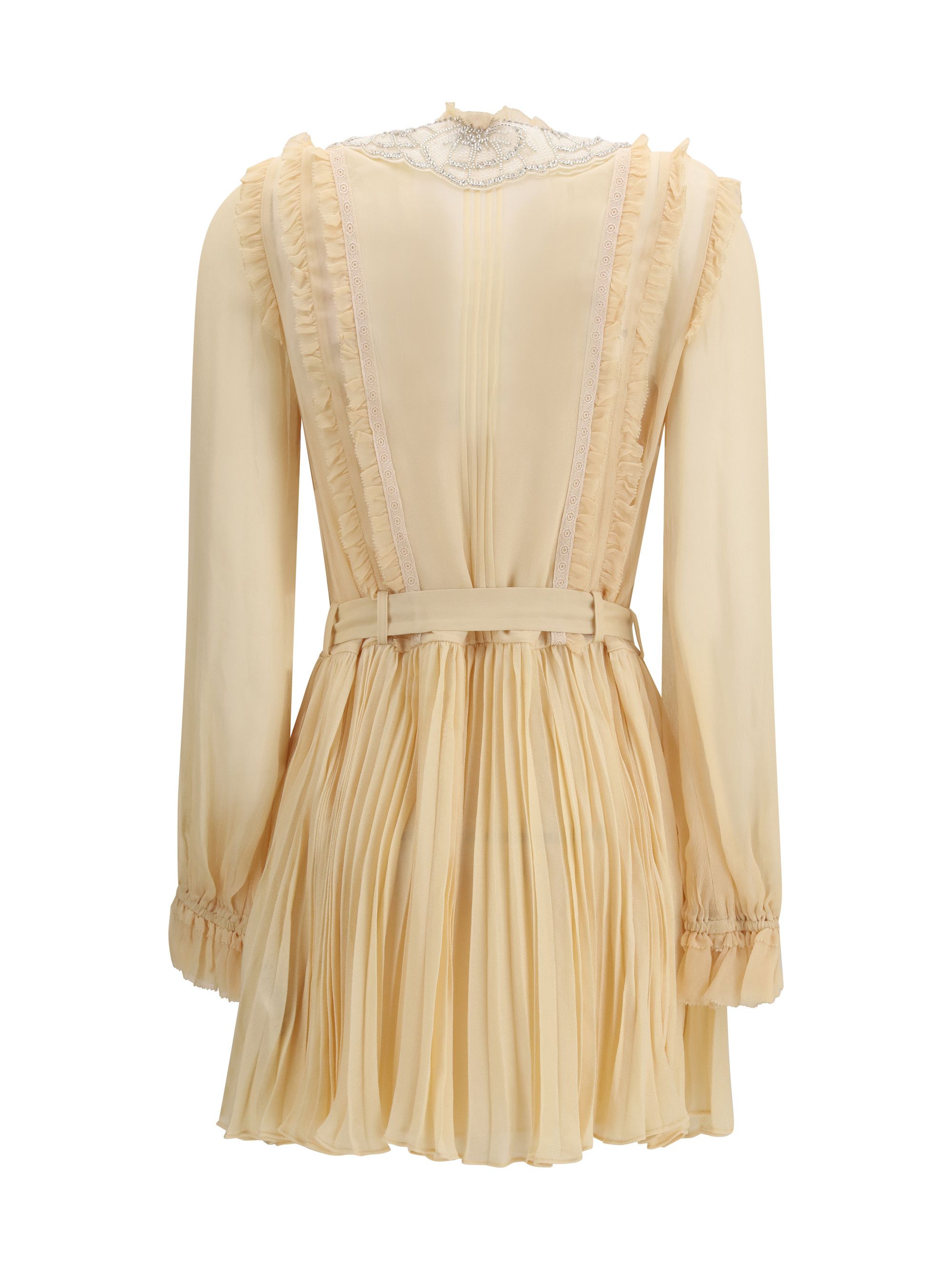 Self-Portrait Pleated georgette mini Dress Size S / US 4 / IT 40 - 2 Thumbnail
