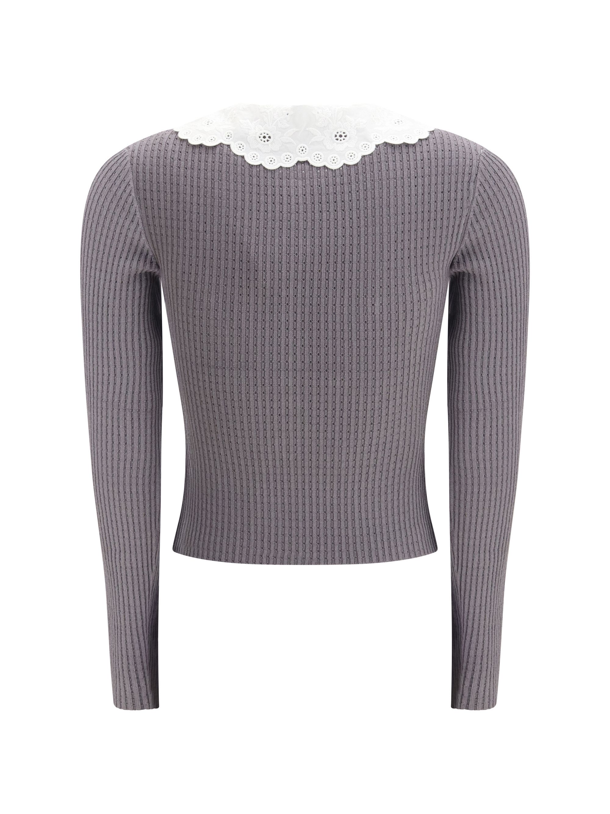 Self-Portrait Lace collar knit Top Size L / US 10 / IT 46 - 2 Thumbnail