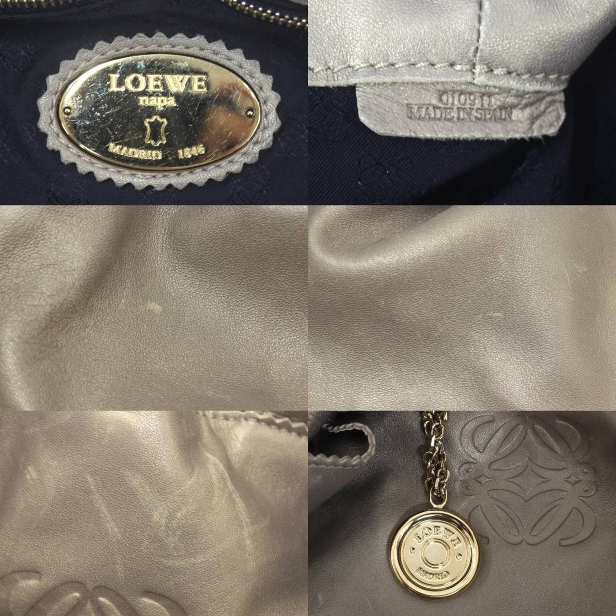 Loewe LOEWE Nappa Isle Handbag Anagram Gold Leather Size ONE SIZE - 10 Thumbnail