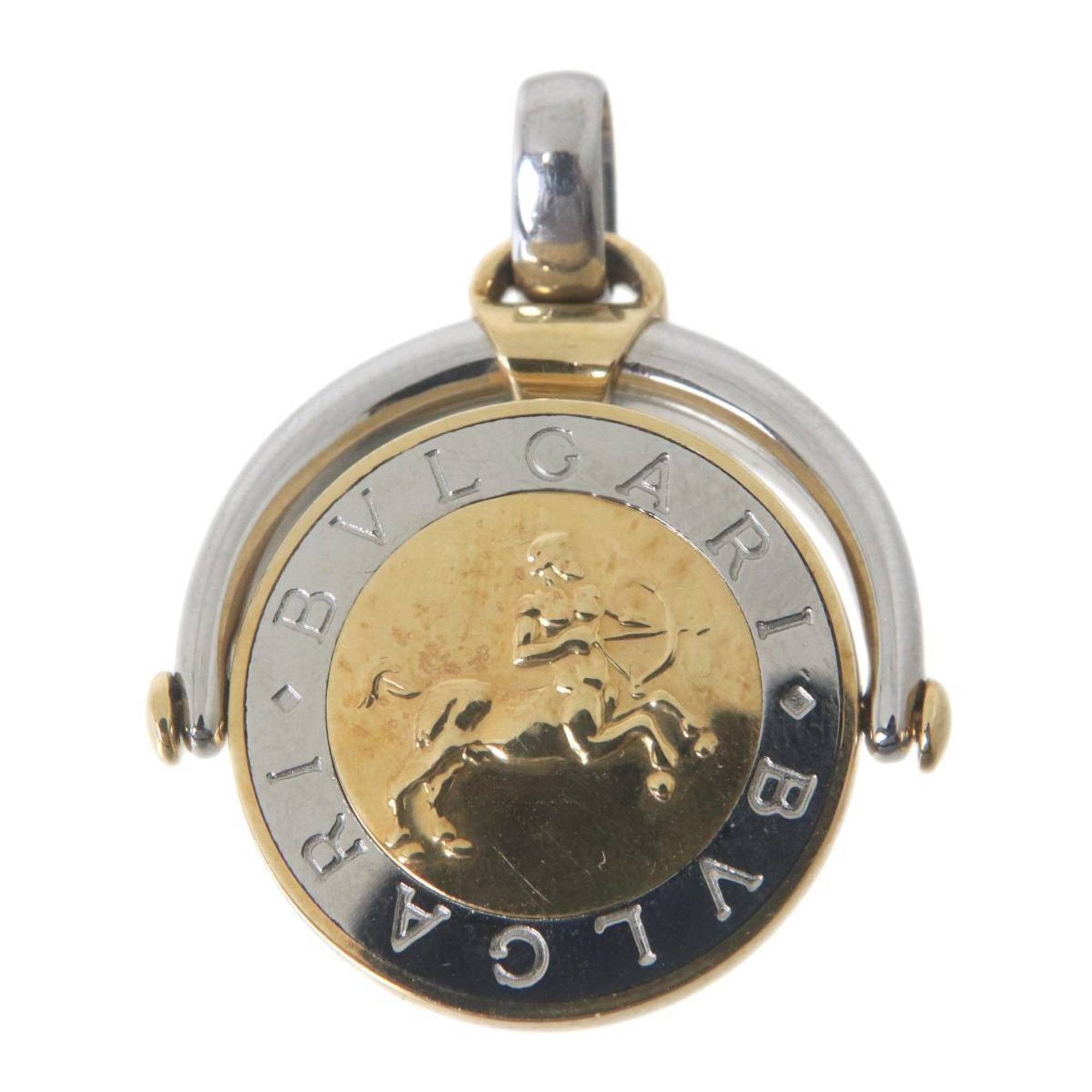 Bvlgari BVLGARI 18K Stainless Steel Sagittarius Horoscope Pendant, and Gold (750 Stamped), Total Weight: Approx. 13.5g Size ONE SIZE - 3 Thumbnail
