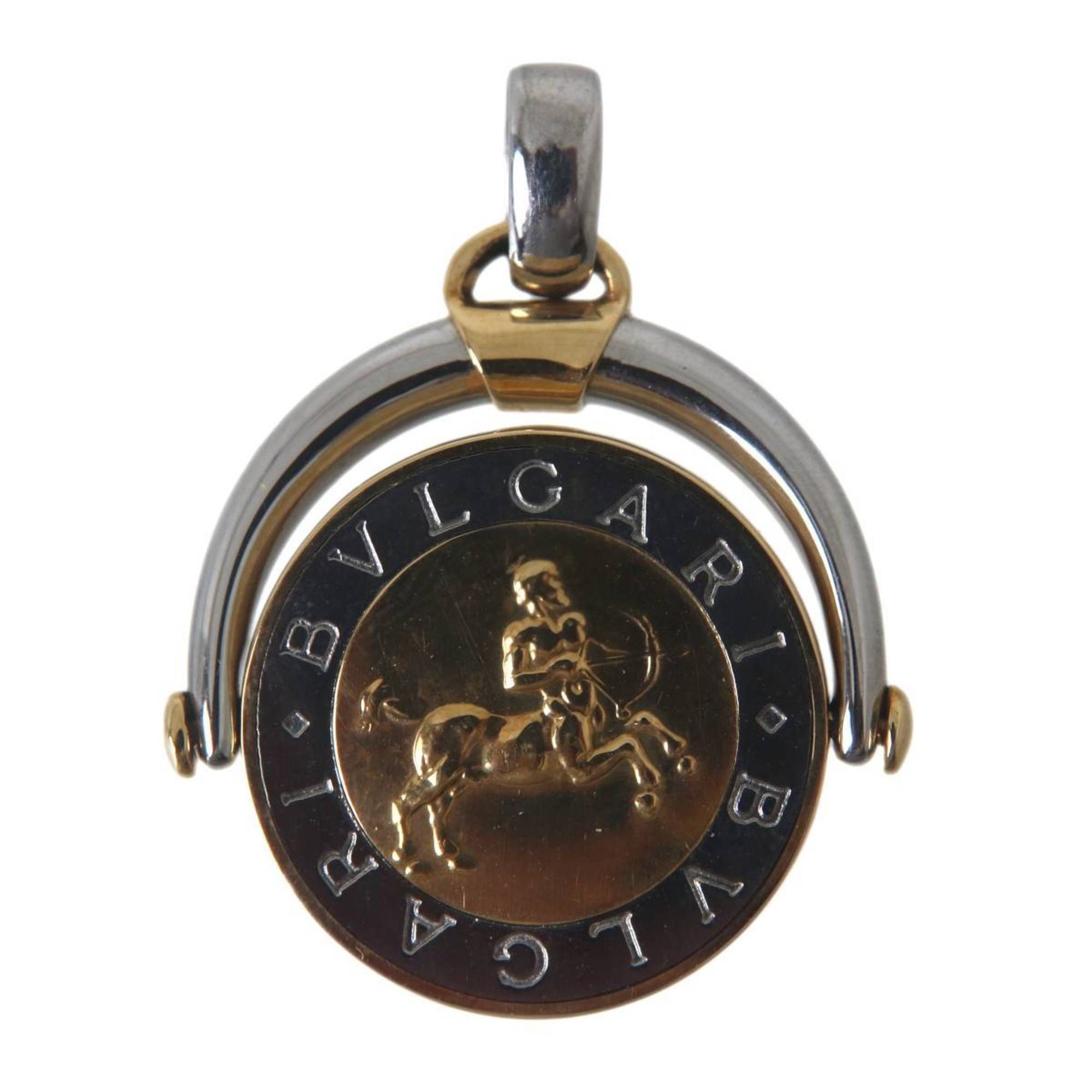Bvlgari BVLGARI 18K Stainless Steel Sagittarius Horoscope Pendant, and Gold (750 Stamped), Total Weight: Approx. 13.5g Size ONE SIZE - 2 Thumbnail