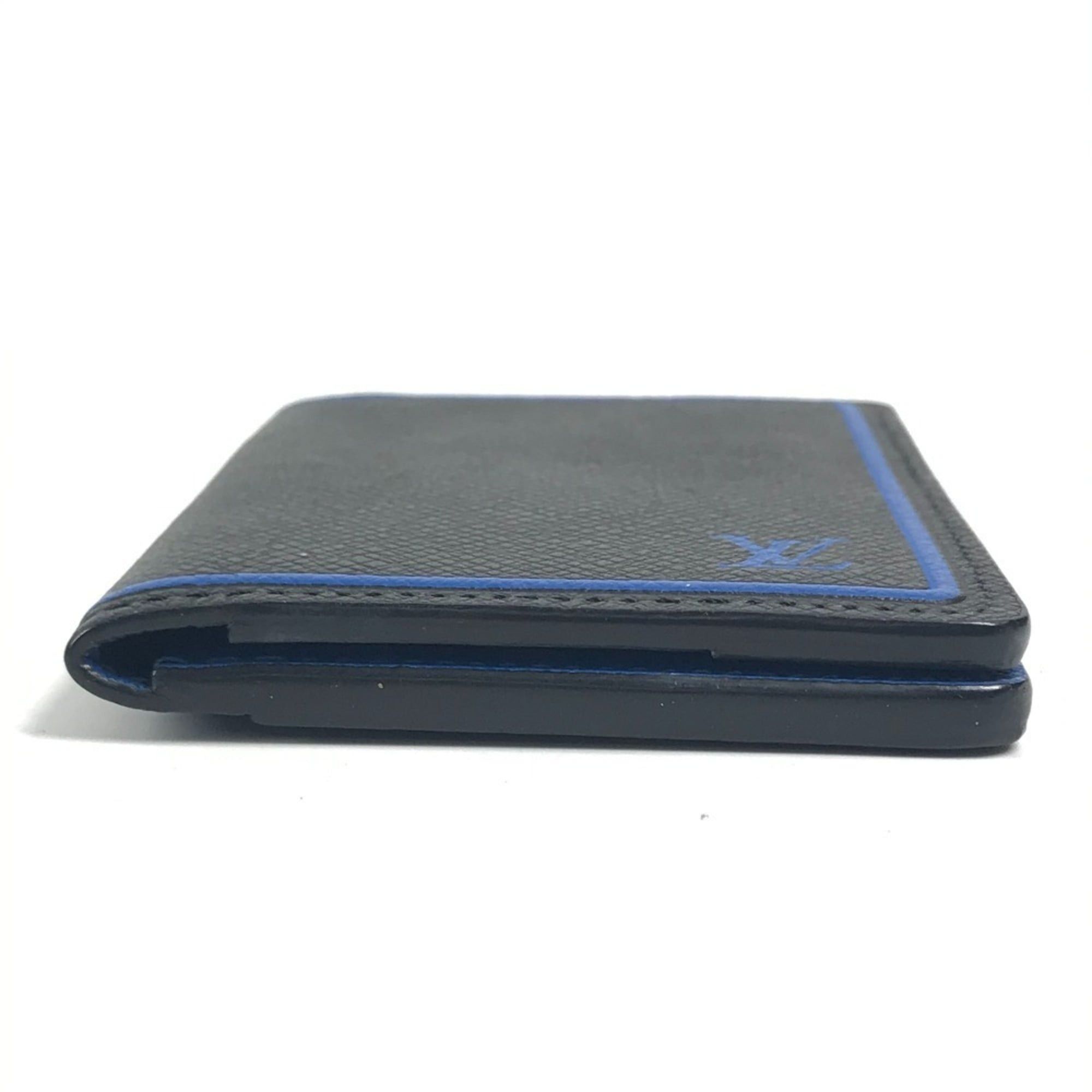 Louis Vuitton LOUIS VUITTON M63329 Taiga Organizer de Poche Business Card Holder/Pass Case/Bifold Holder/Card Case in Leather, Black, for Men and Women Size ONE SIZE - 4 Thumbnail