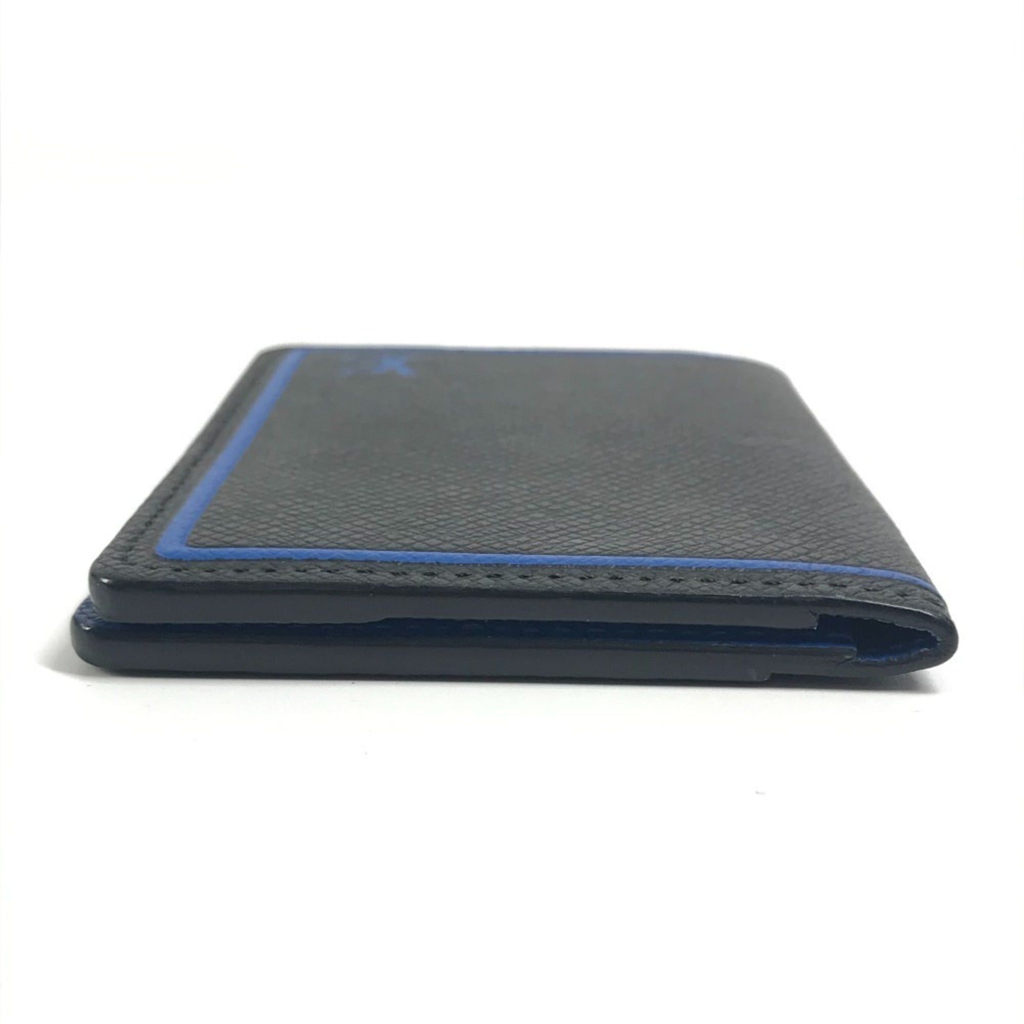 Louis Vuitton LOUIS VUITTON M63329 Taiga Organizer de Poche Business Card Holder/Pass Case/Bifold Holder/Card Case in Leather, Black, for Men and Women Size ONE SIZE - 3 Thumbnail