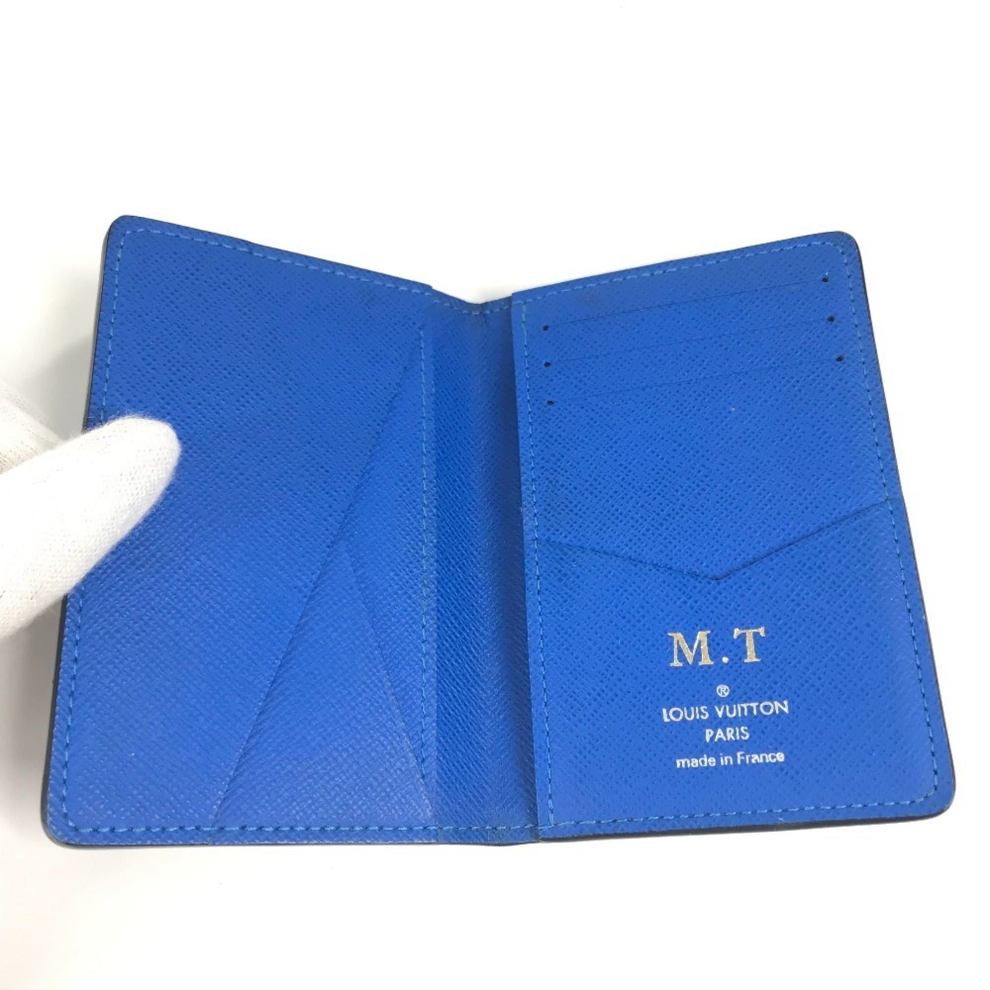 Louis Vuitton LOUIS VUITTON M63329 Taiga Organizer de Poche Business Card Holder/Pass Case/Bifold Holder/Card Case in Leather, Black, for Men and Women Size ONE SIZE - 11 Thumbnail