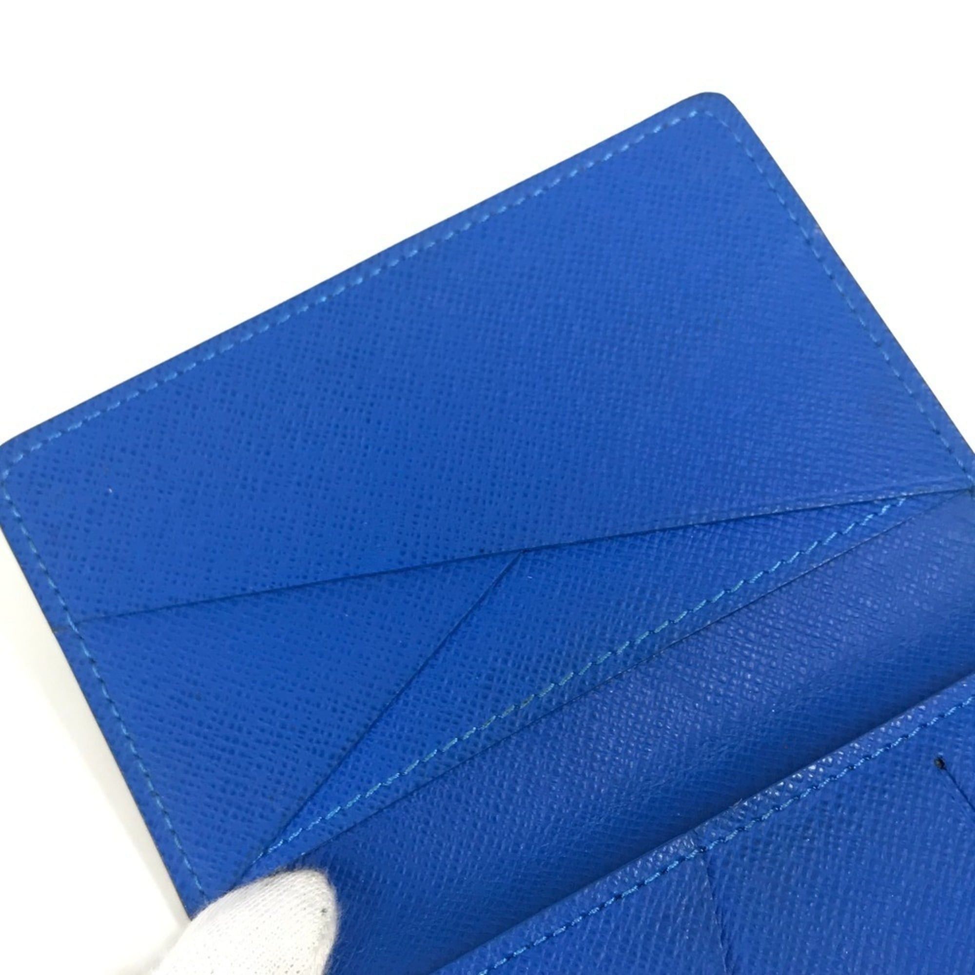 Louis Vuitton LOUIS VUITTON M63329 Taiga Organizer de Poche Business Card Holder/Pass Case/Bifold Holder/Card Case in Leather, Black, for Men and Women Size ONE SIZE - 14 Thumbnail
