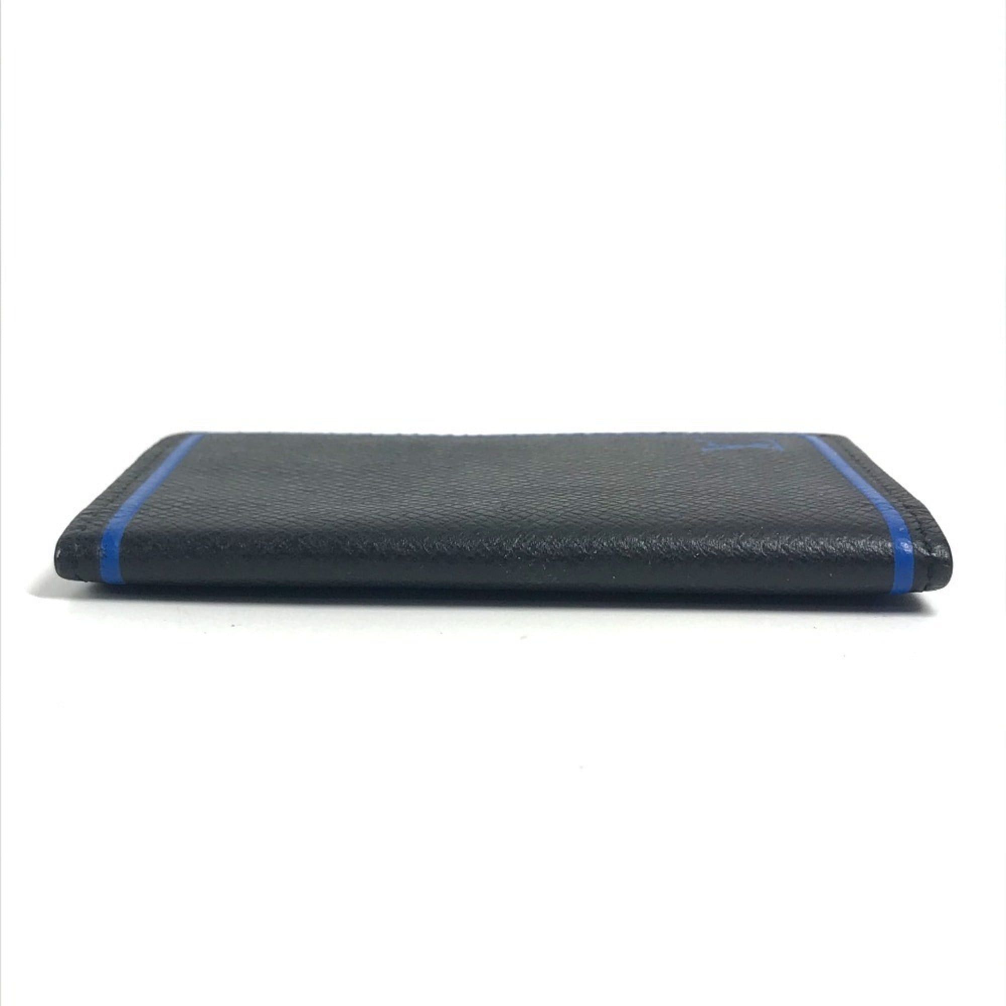 Louis Vuitton LOUIS VUITTON M63329 Taiga Organizer de Poche Business Card Holder/Pass Case/Bifold Holder/Card Case in Leather, Black, for Men and Women Size ONE SIZE - 5 Thumbnail
