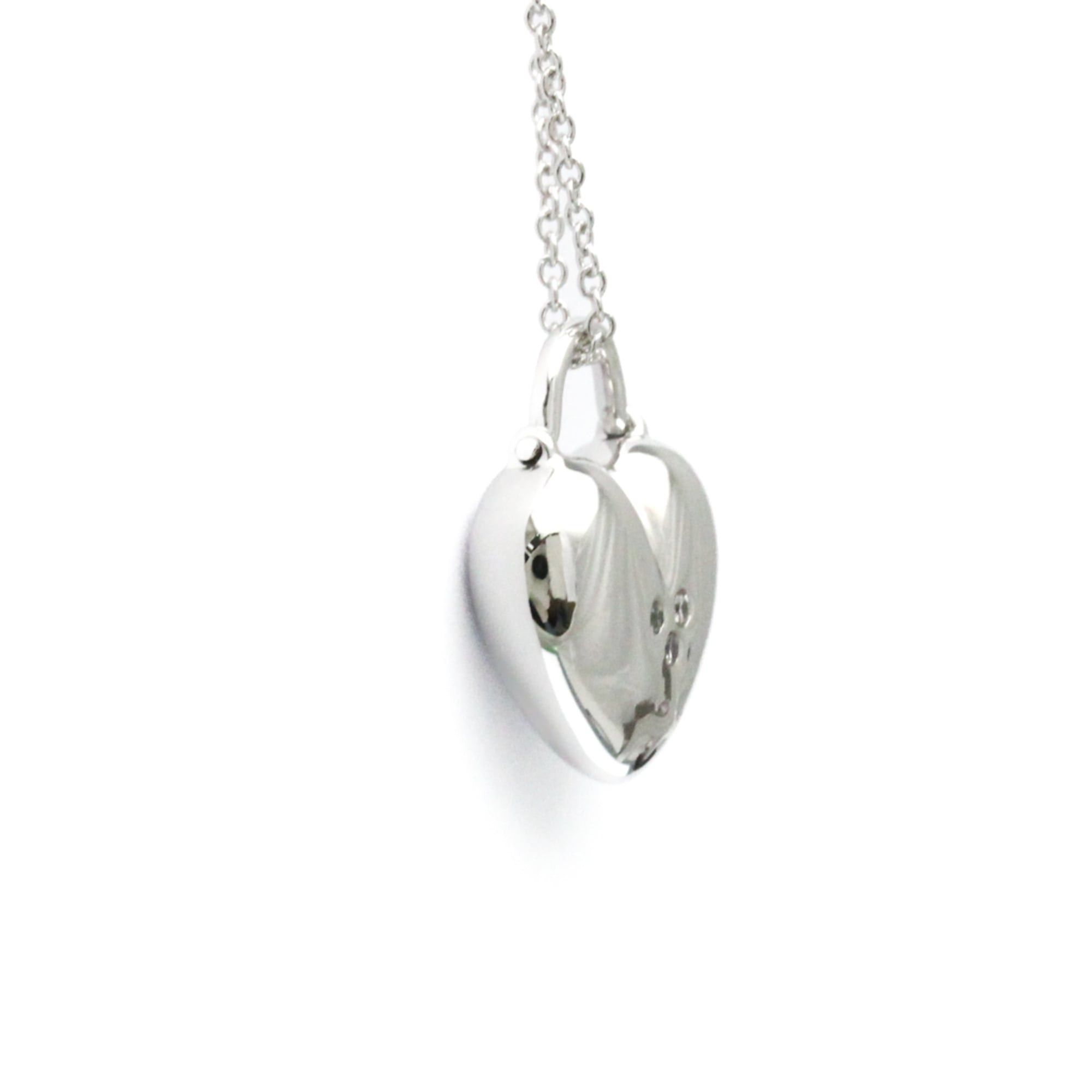 Tiffany & Co. Tiffany Sentimental Heart Diamond Necklace Platinum Diamond Women,Men Fashion Pendant Necklace (Silver) Size ONE SIZE - 12 Thumbnail