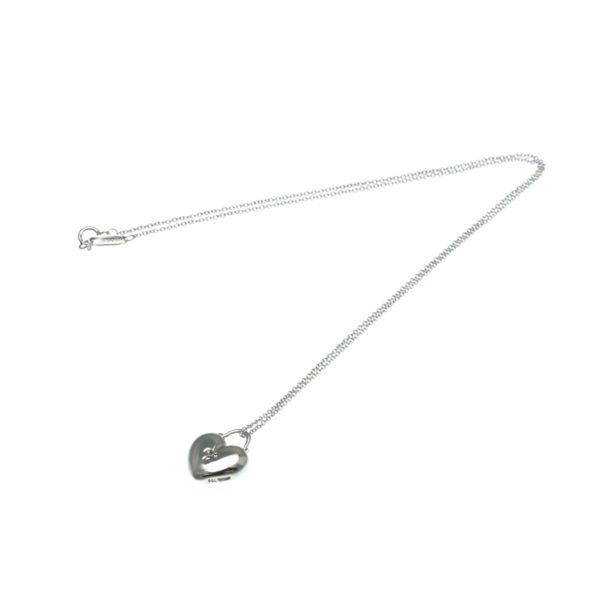 Tiffany & Co. Tiffany Sentimental Heart Diamond Necklace Platinum Diamond Women,Men Fashion Pendant Necklace (Silver) Size ONE SIZE - 9 Thumbnail